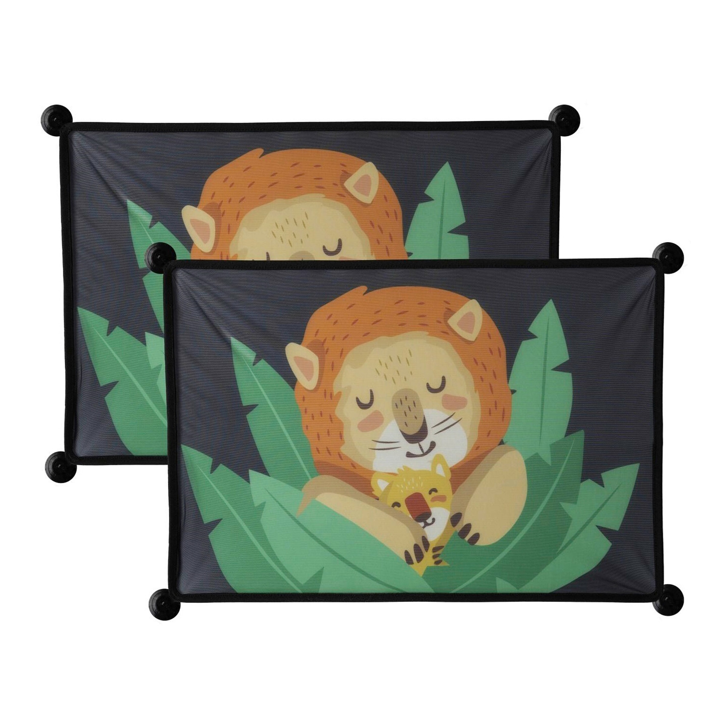 2er-Pack Auto-Sonnenschutz Löwe