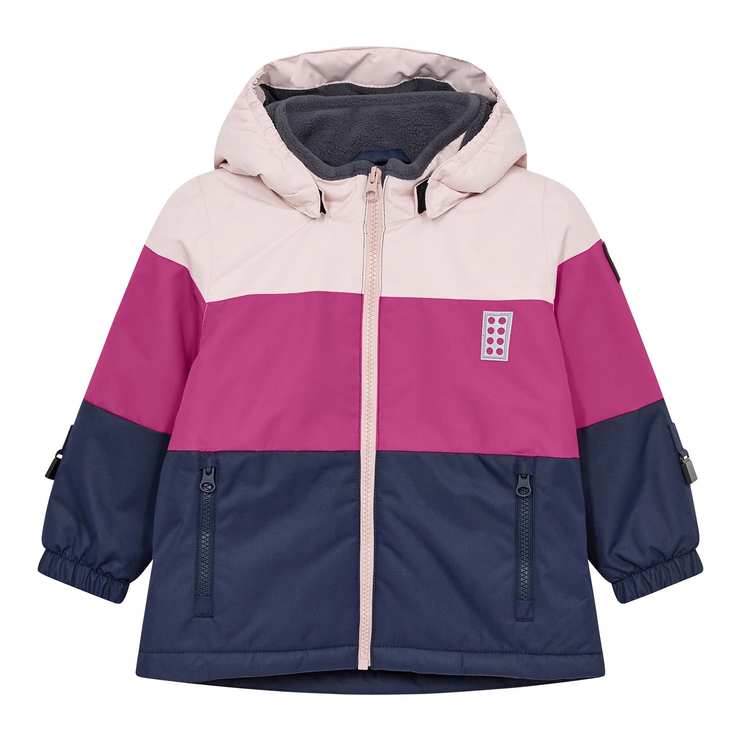 Winterjacke mit abnehmbarer Kapuze LWJER Colorblock