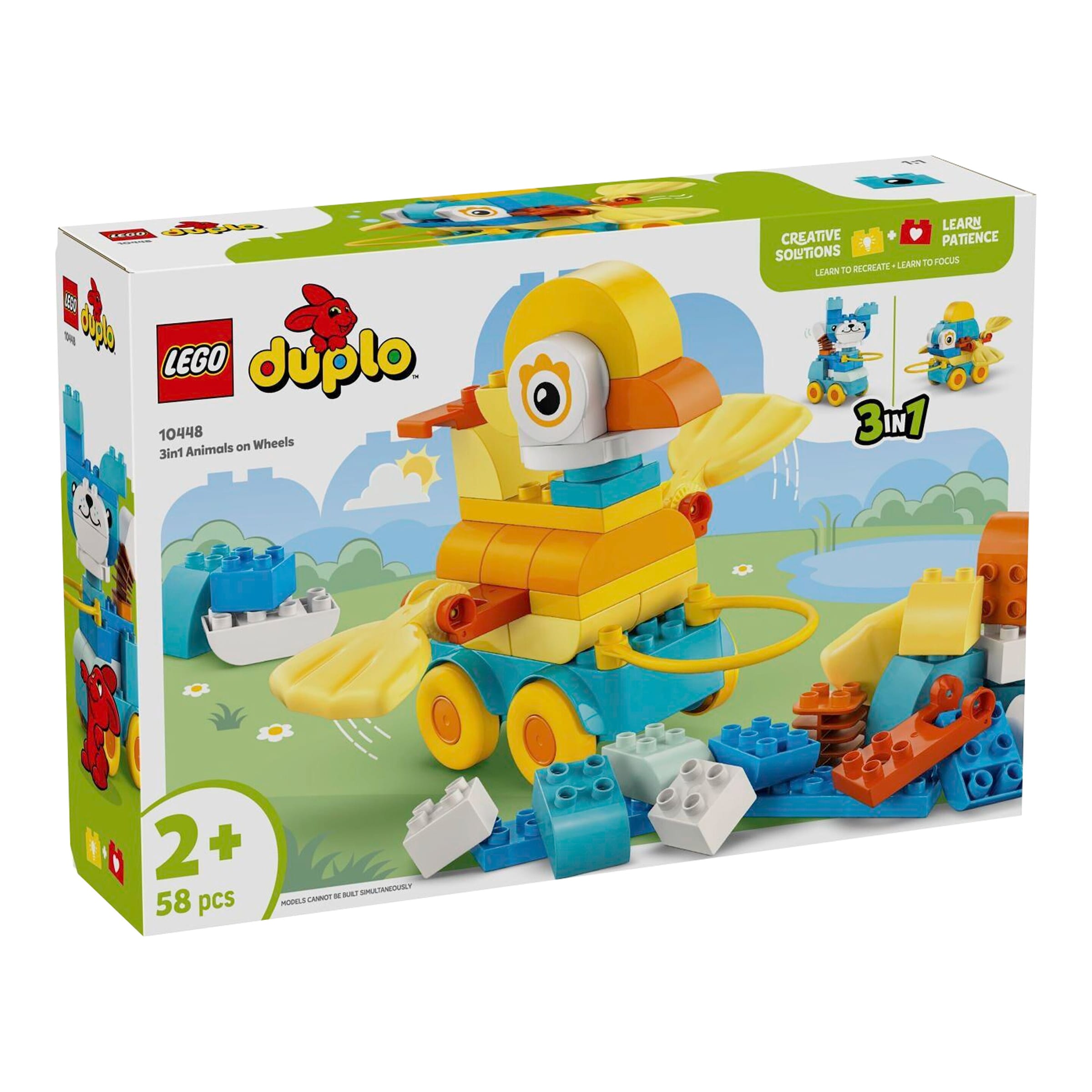 10448 Tiere auf Rädern 3-in-1-Set
