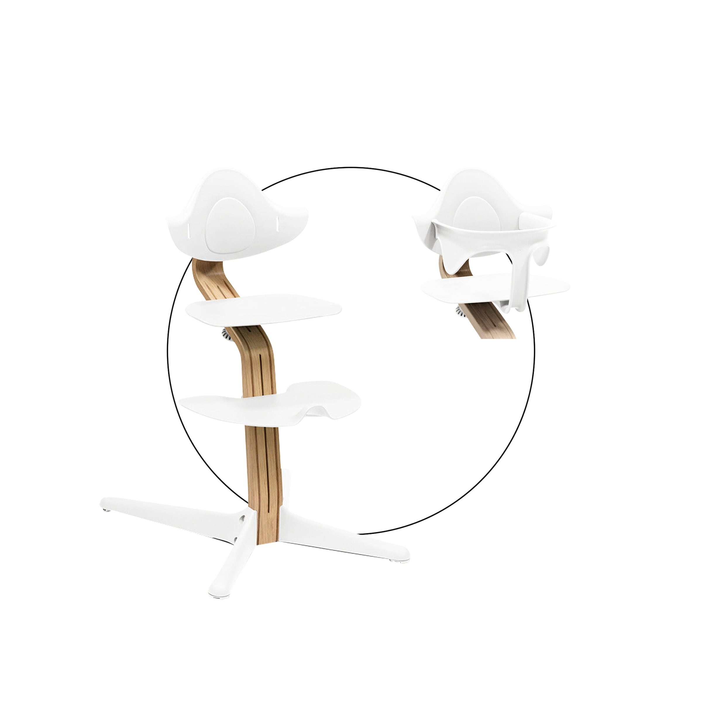 Bundle Hochstuhl Eiche inkl. Babyset