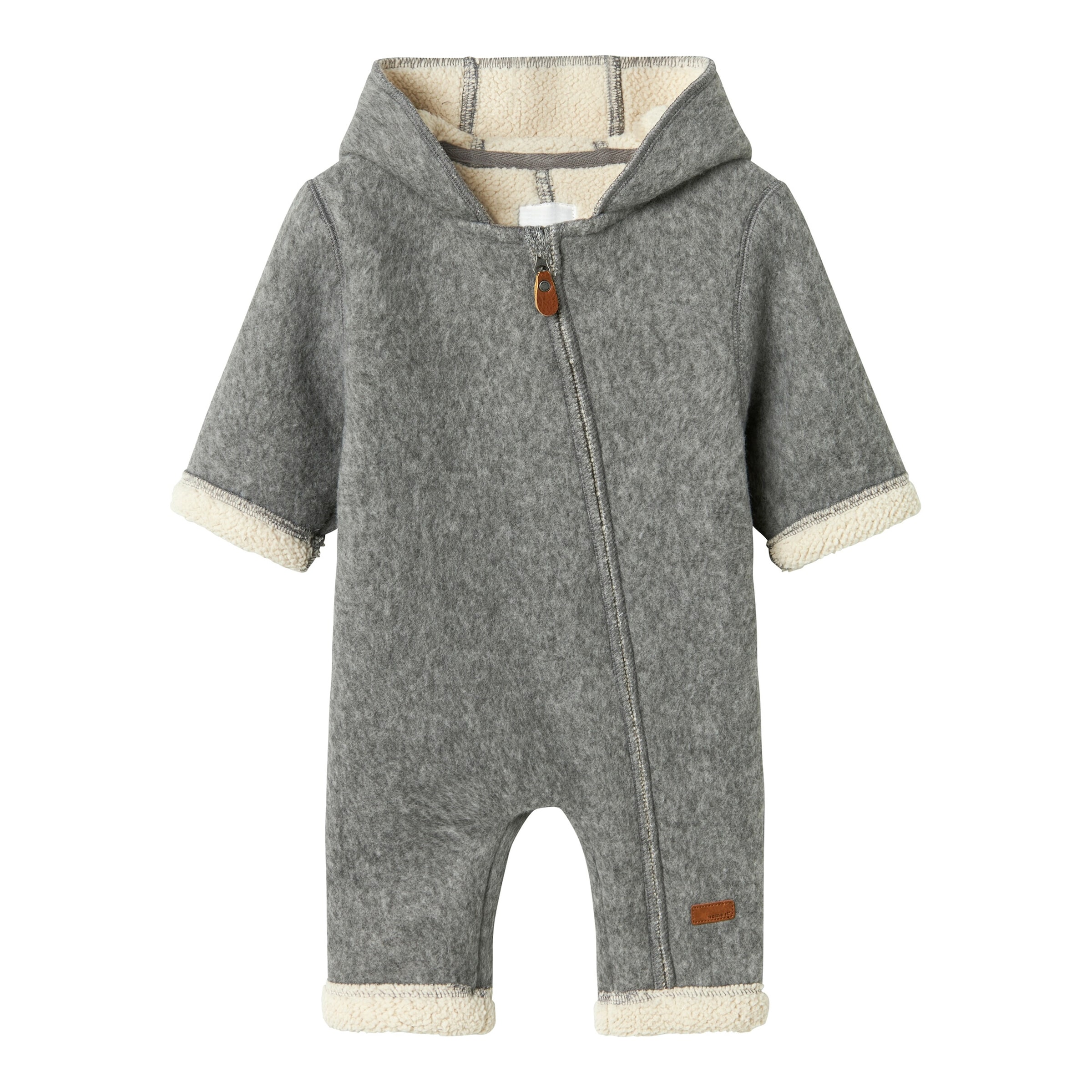 Overall mit Kapuze Wollwalk-Optik Teddyfell