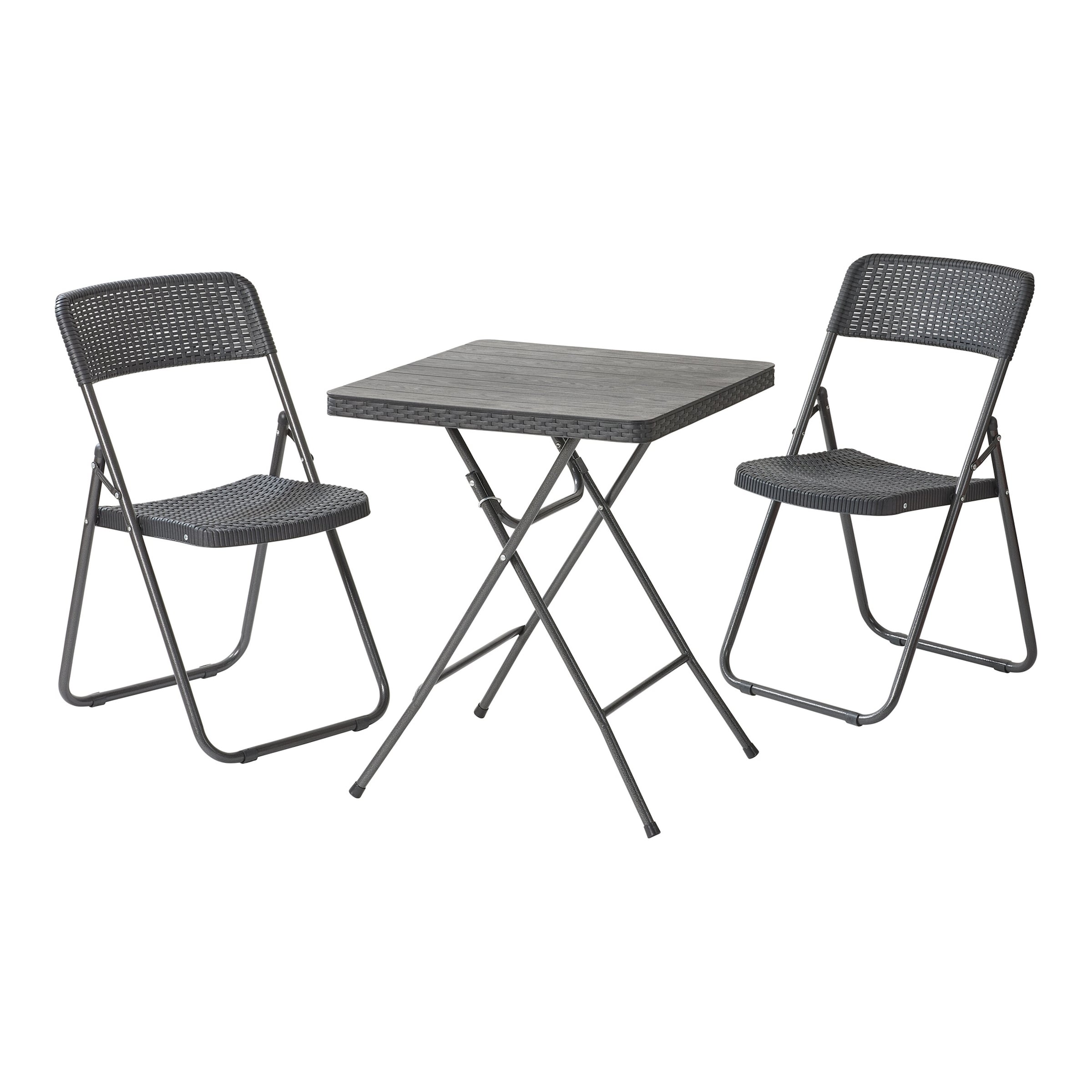 Platzspar-Sitzgruppe 'Rattanoptik'