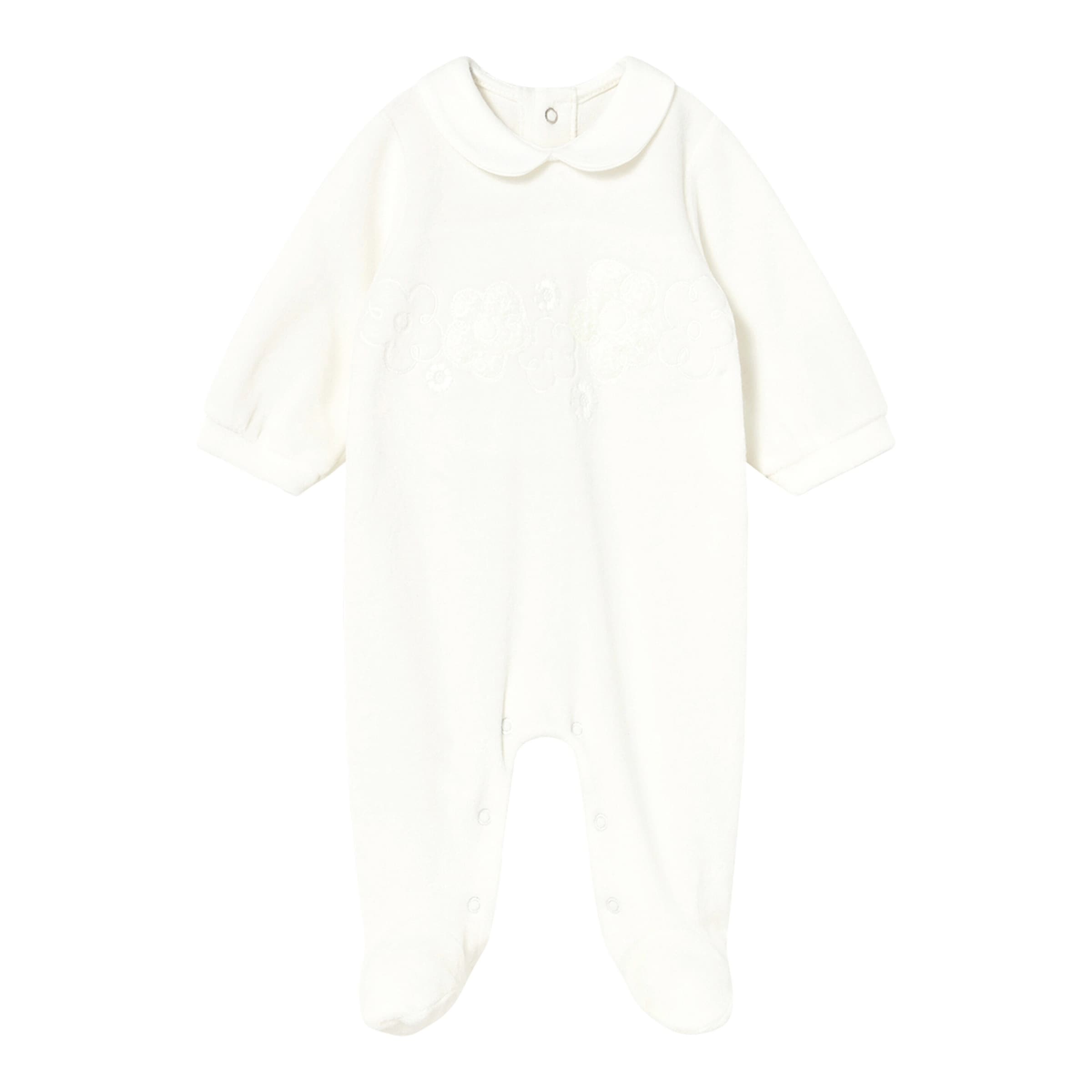 Nicki-Overall mit Fuß Bubikragen Blumen