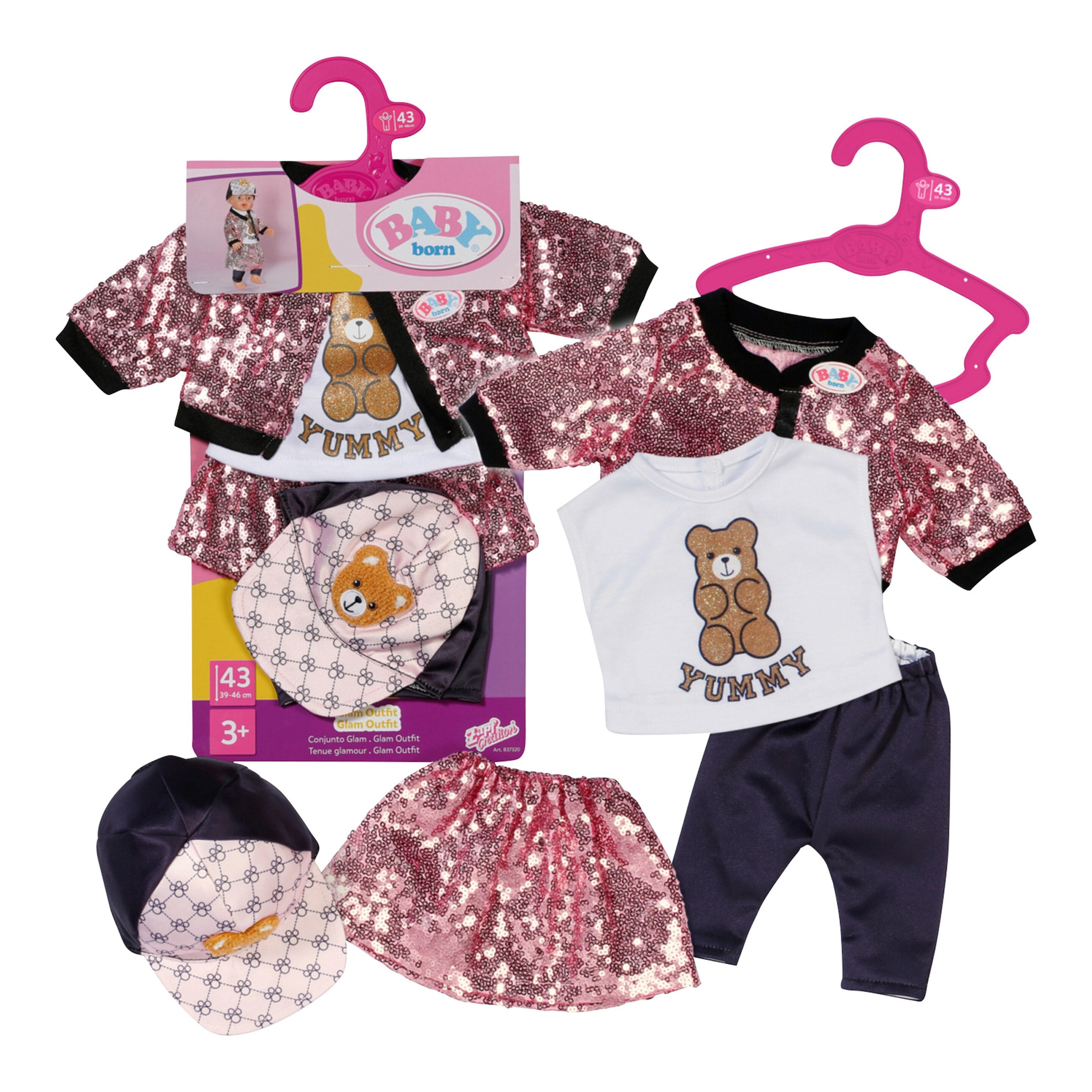 Puppen Outfit Glam 43cm