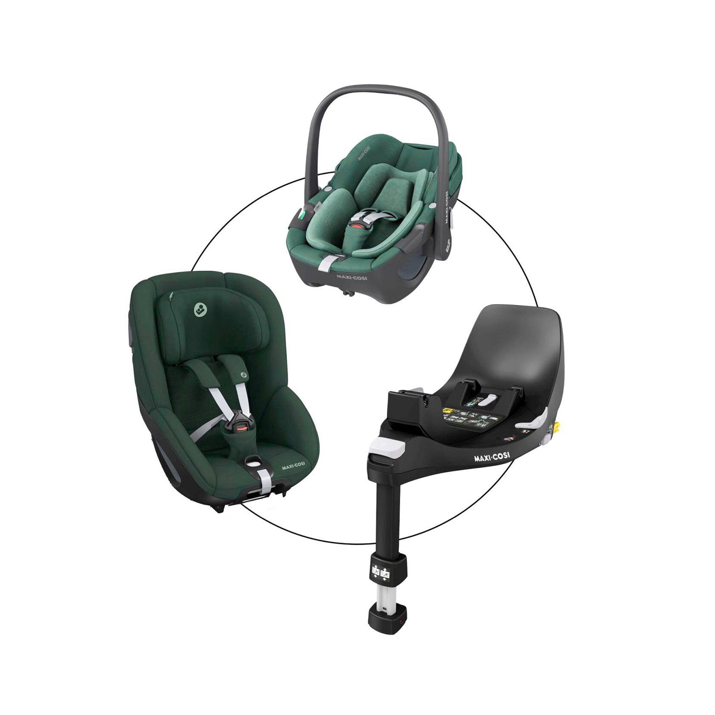 Babyschale Pebble 360 inkl. Kindersitz Pearl 360 und Isofix-Basis FamilyFix 360