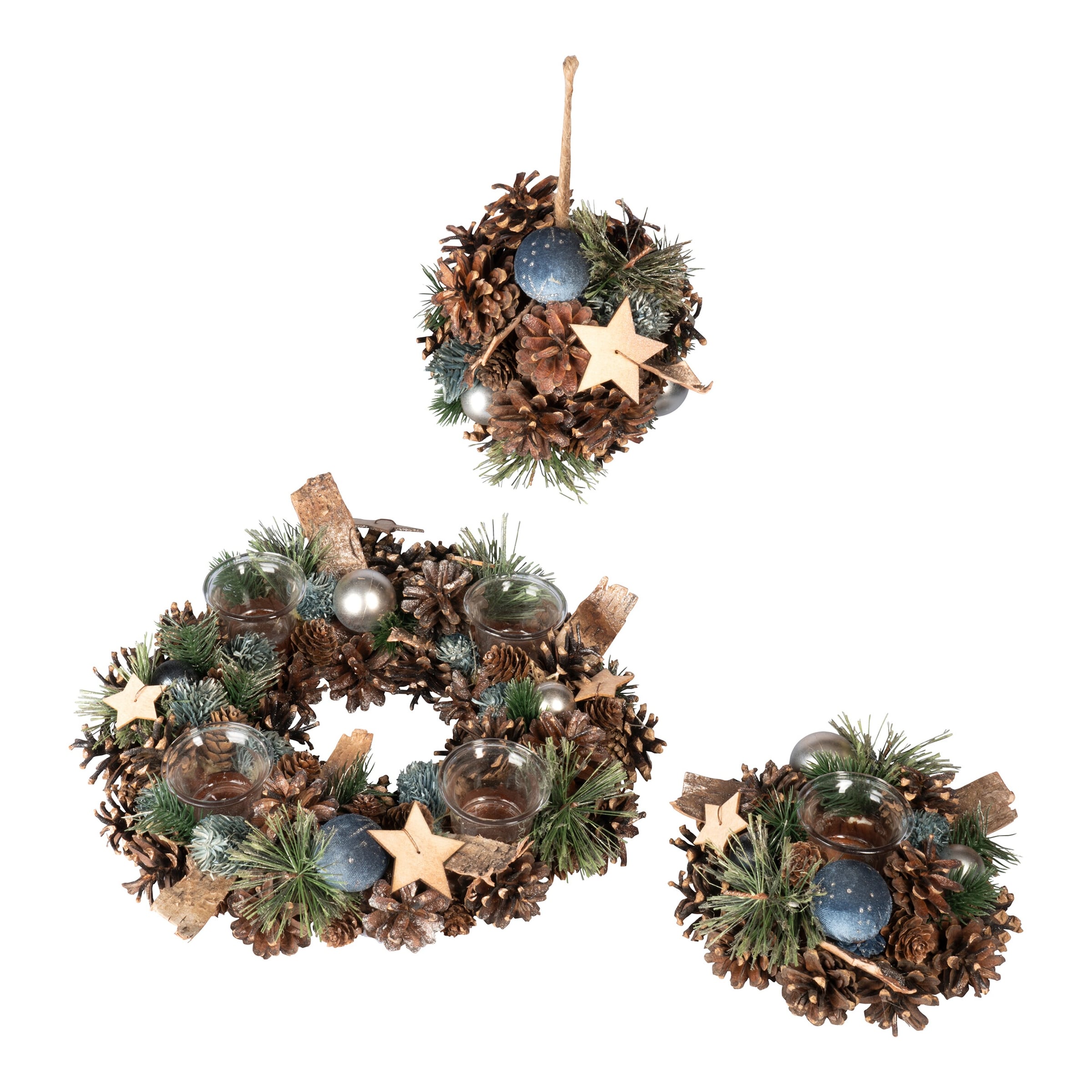 Weihnachtsdeko-Set „Stimmungsvoll“, 3-teilig