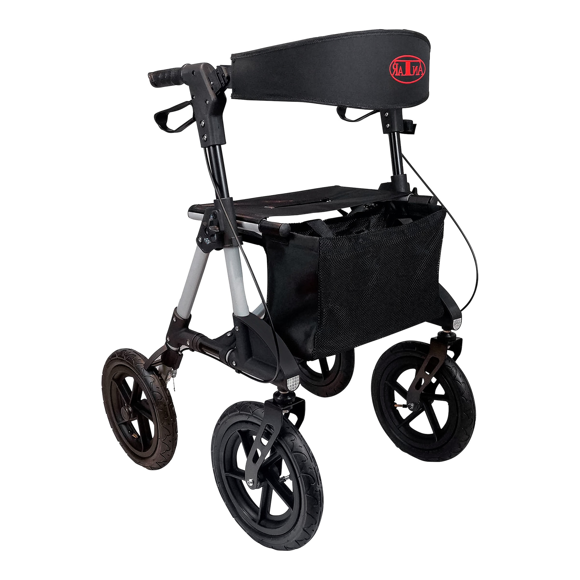 Aluminium Outdoor-Rollator mit Luftbereifung - AT51031, weiß