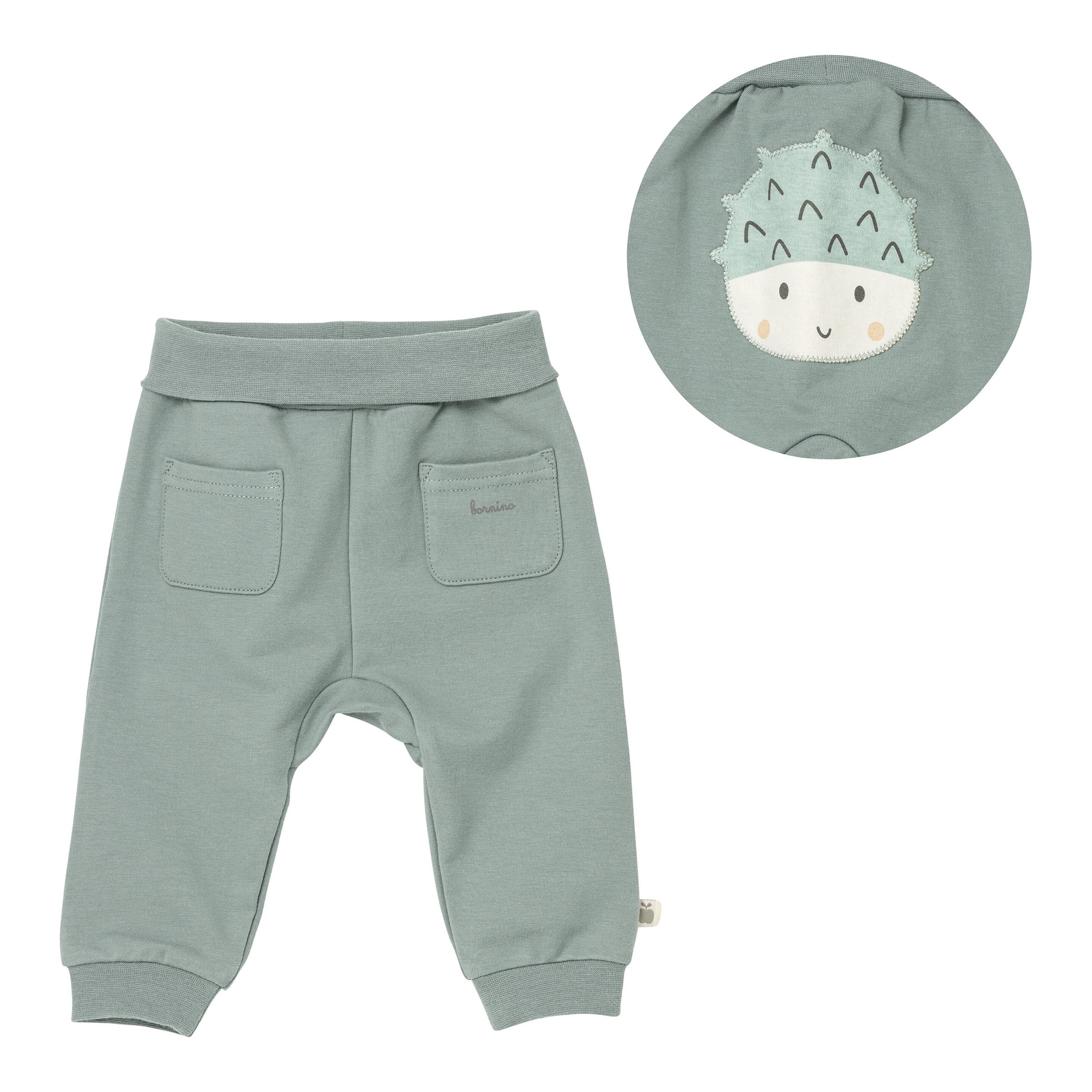 Jogginghose mit Po-Applikation Kastanie