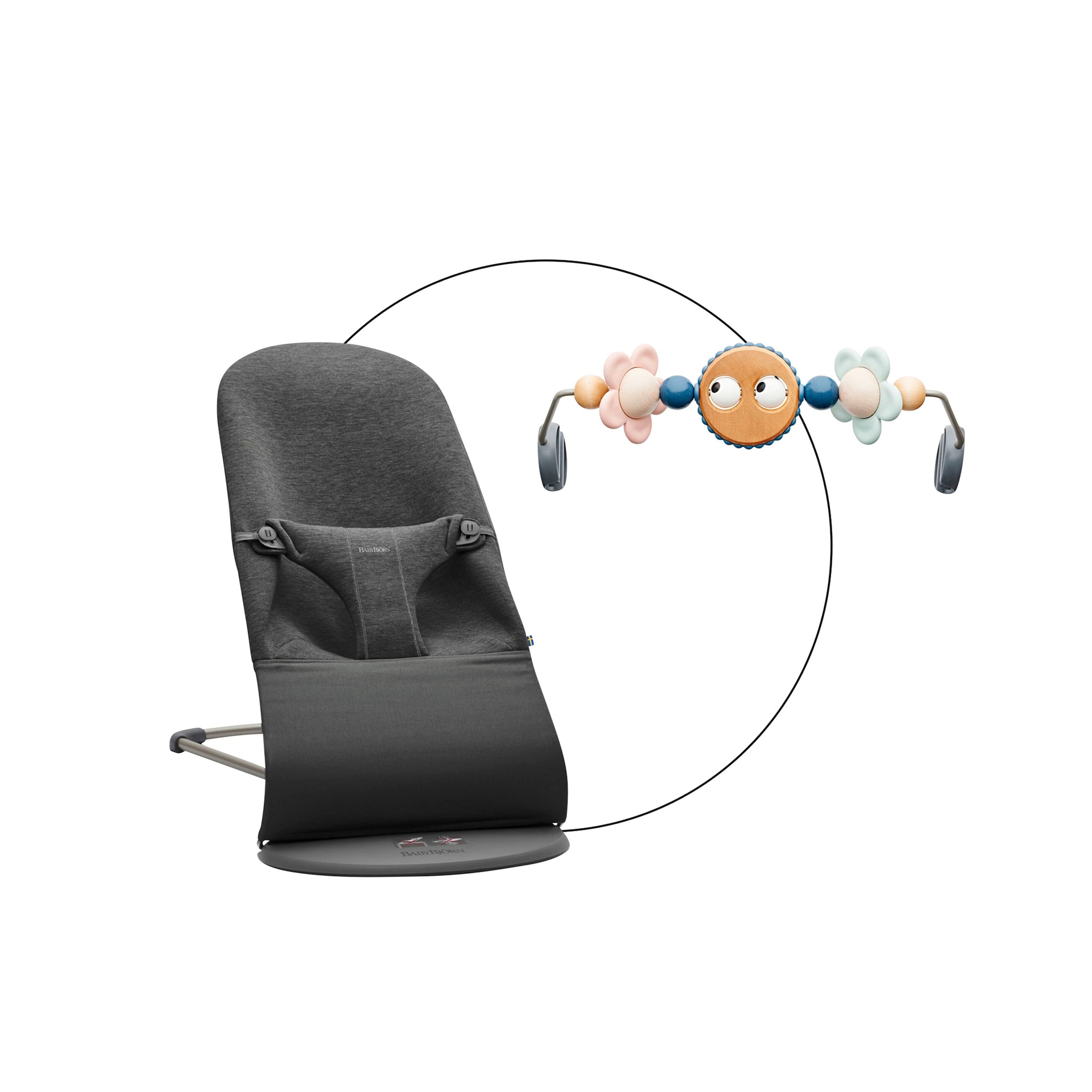 Bundle Babywippe Bliss 3D Jersey inklusive Spielbogen