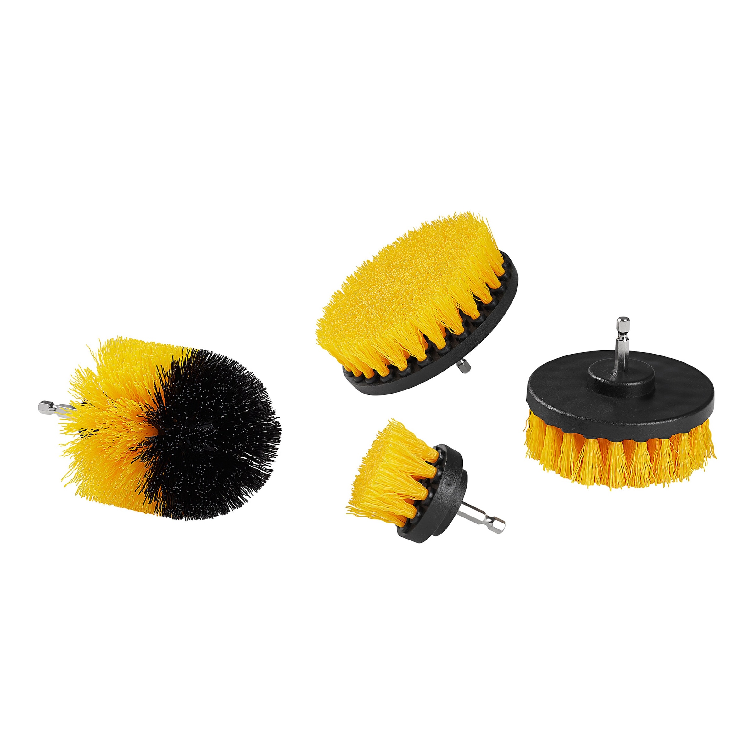 genialoBürstenaufsatz Bohrmaschine, 4-teilig