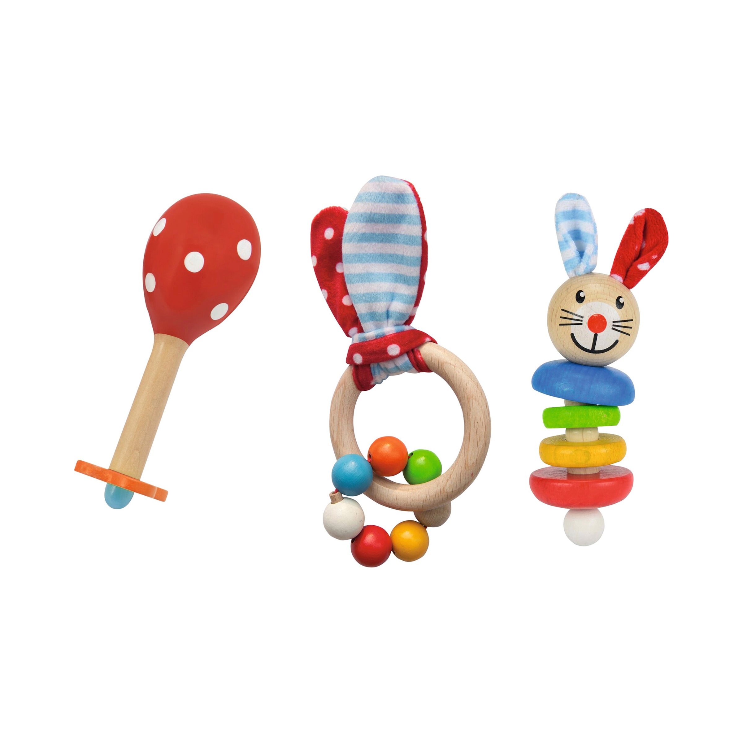 Rassel Geschenkset 3-teilig