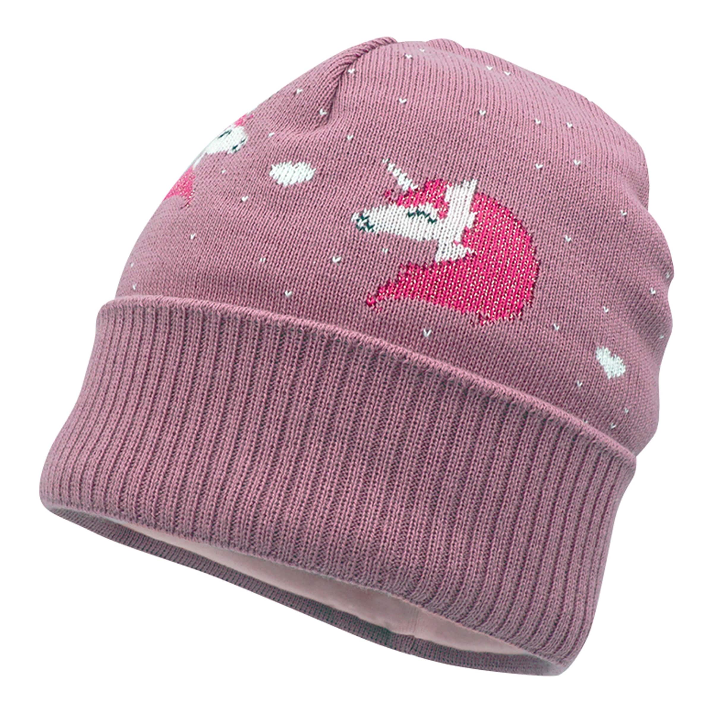 Winter-Strickmütze Einhorn