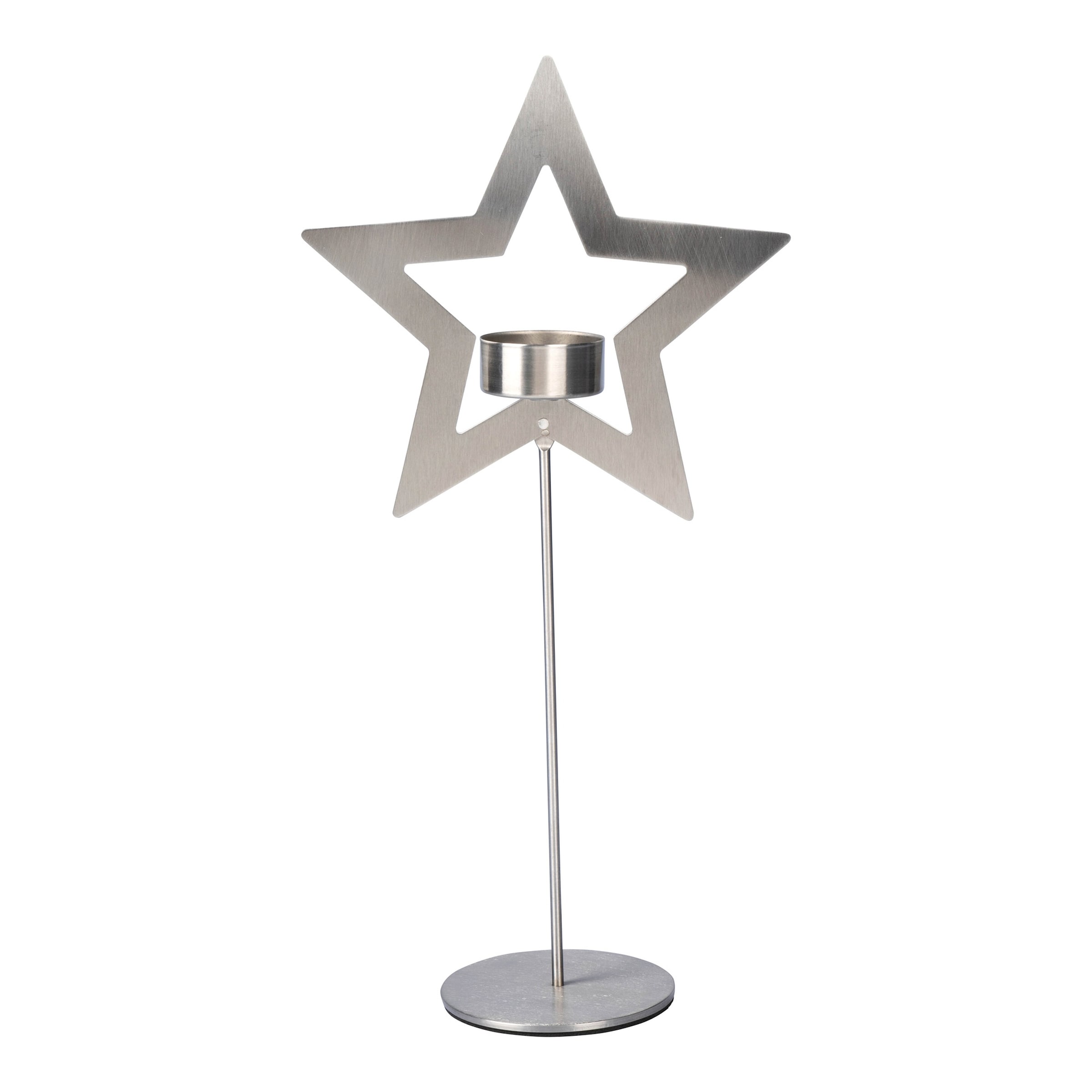 Edelstahl-Teelichthalter 'Stern'