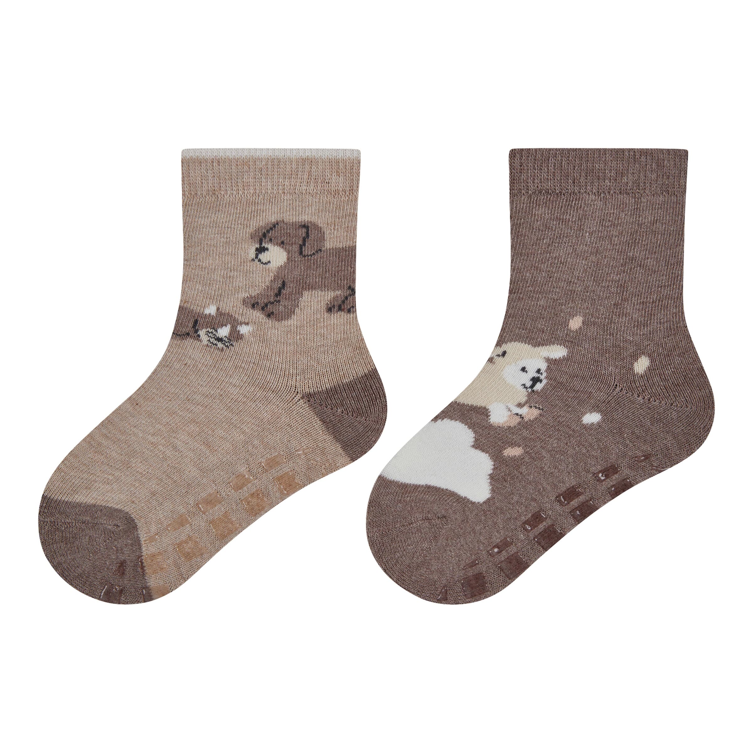 2er-Pack ABS-Socken Tiere