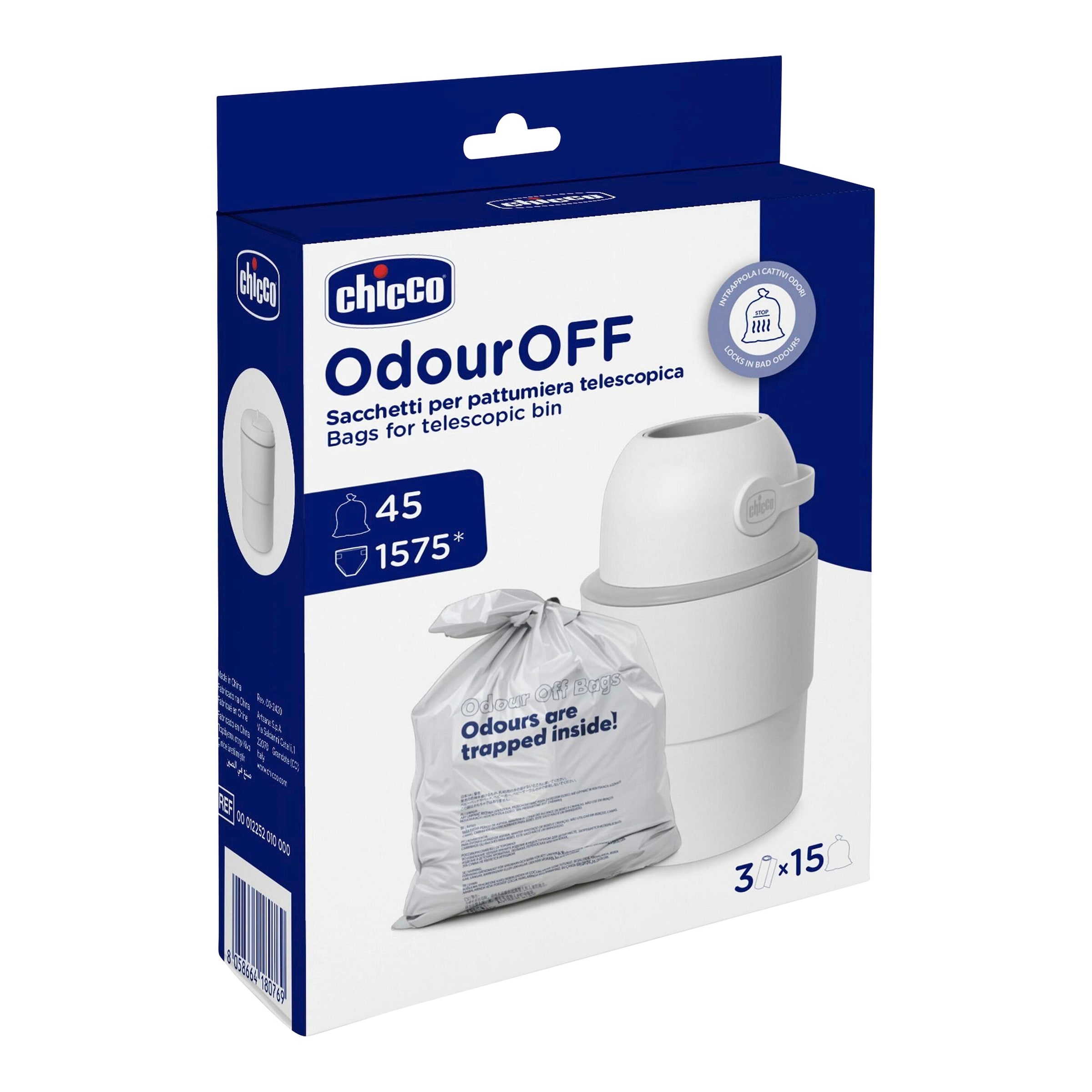 Müllbeutel für Teleskop-Windeleimer Odour Off