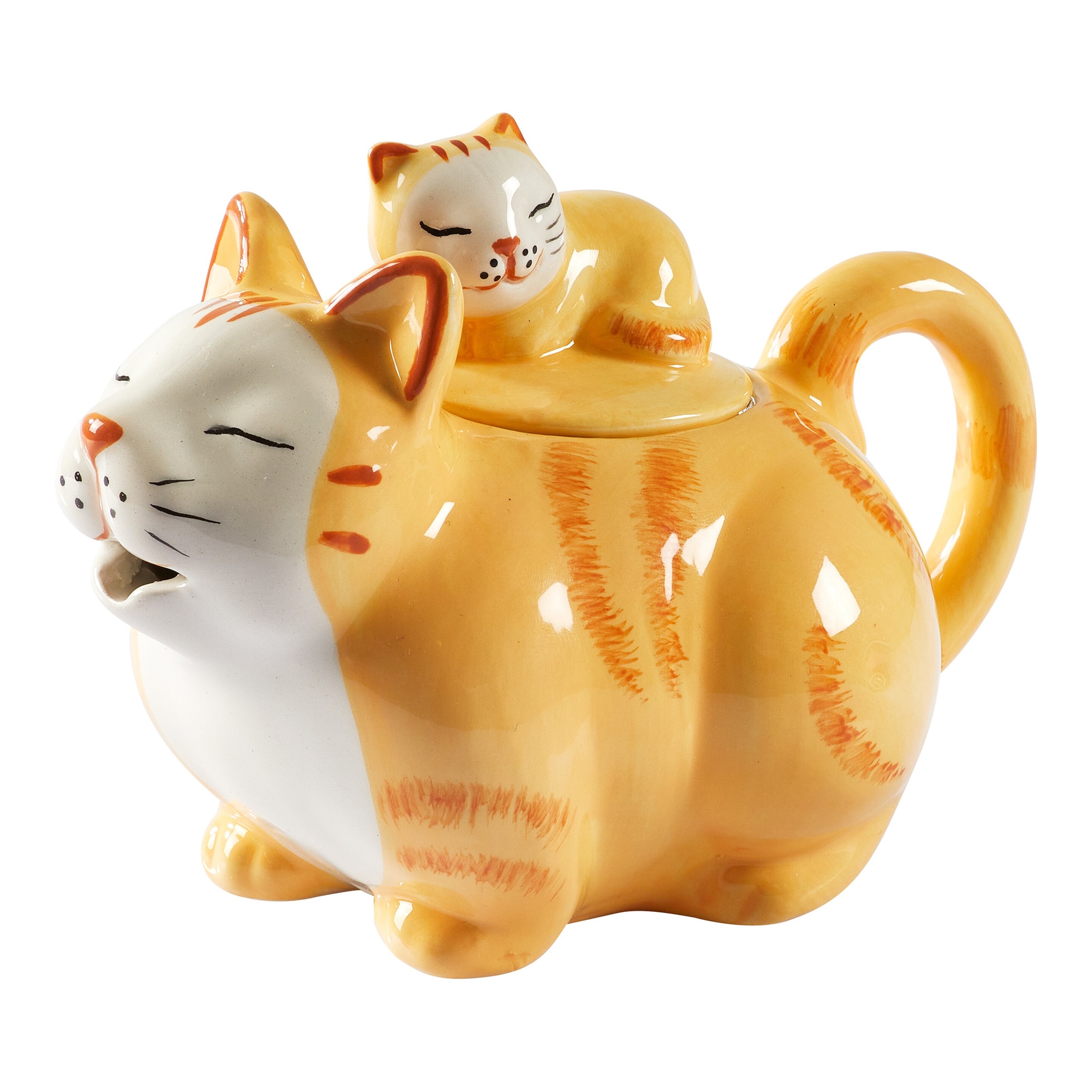 genialoTee-Kanne 'Katze', orange