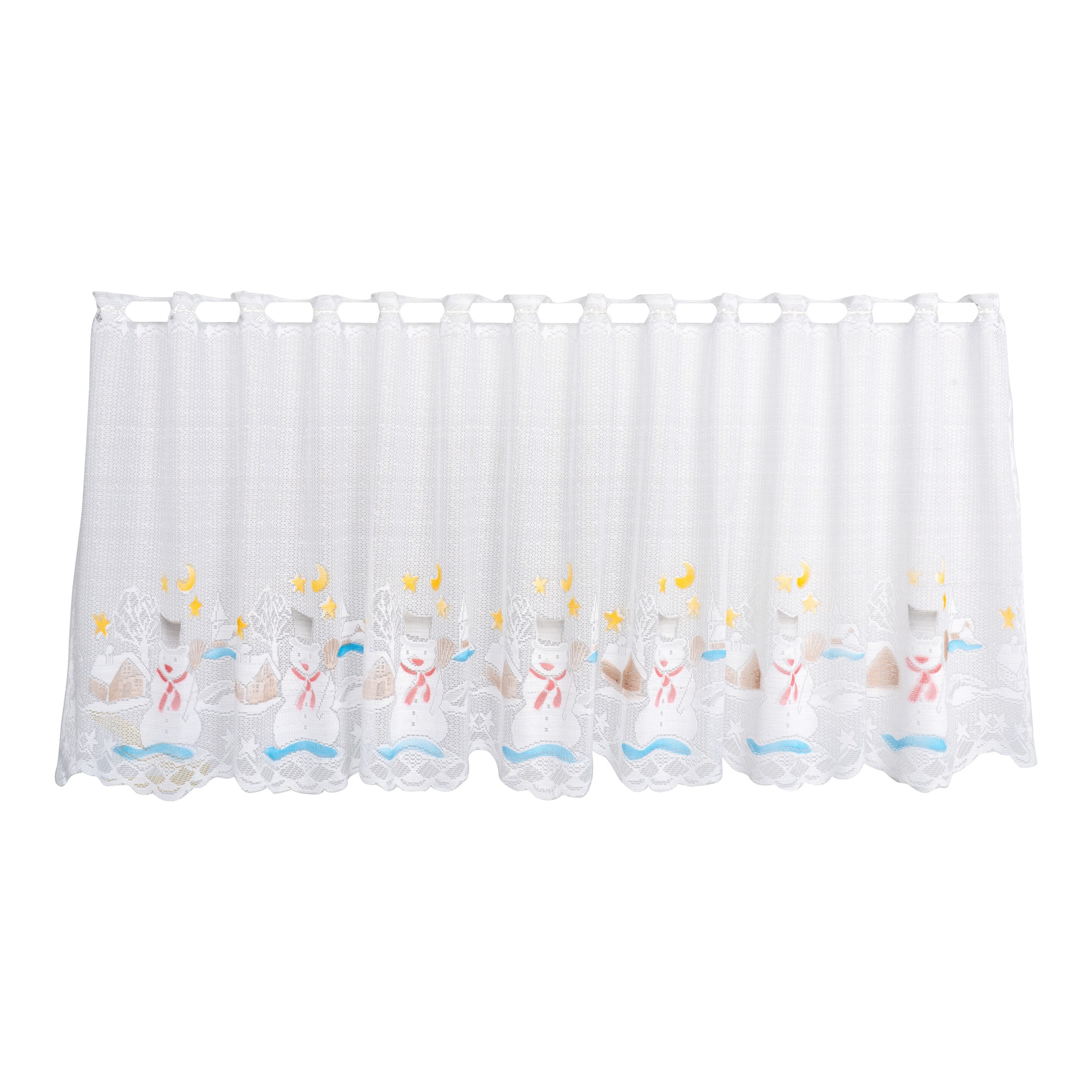 Scheibengardine 'Schneemann'