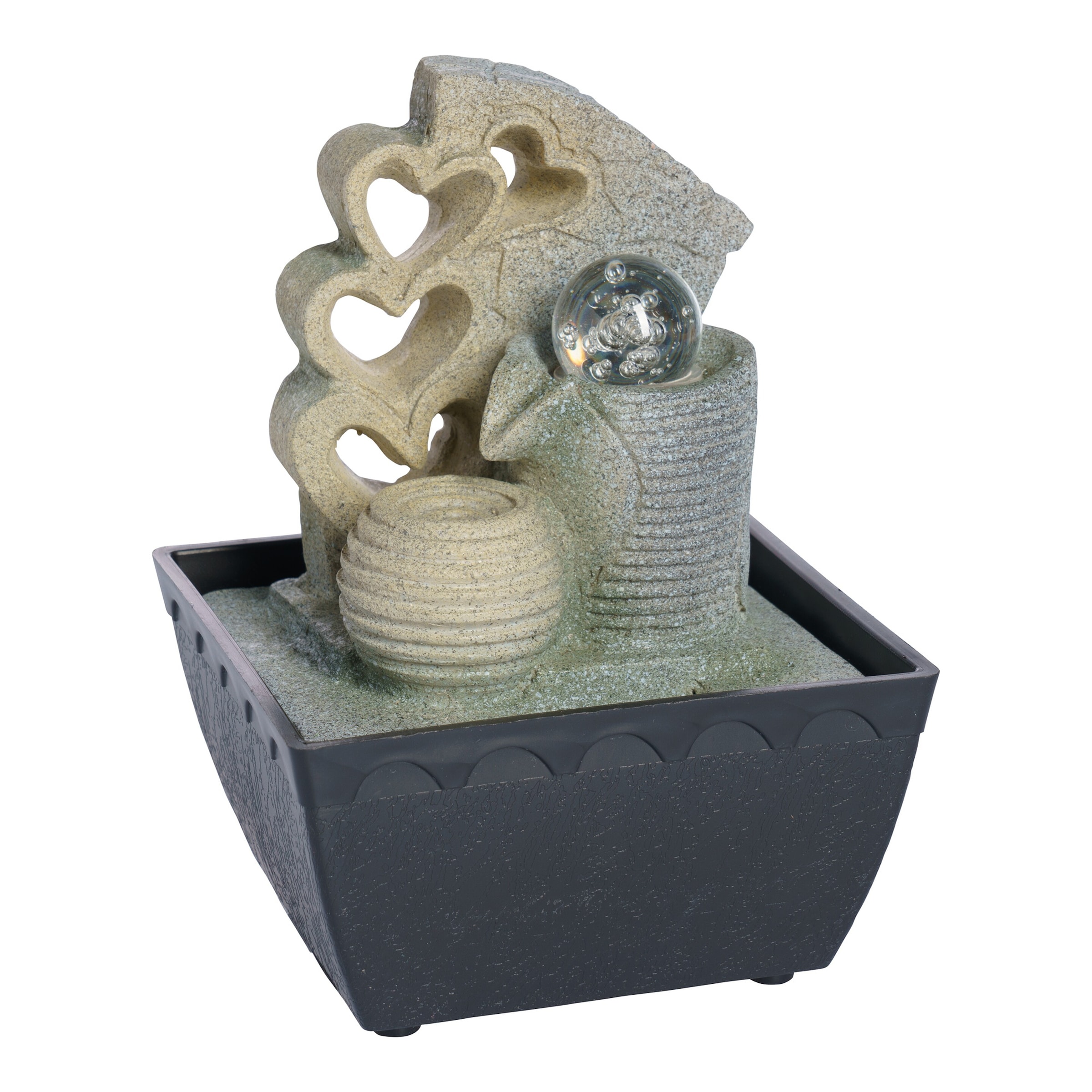 LED-Zimmerbrunnen 'Herzen'