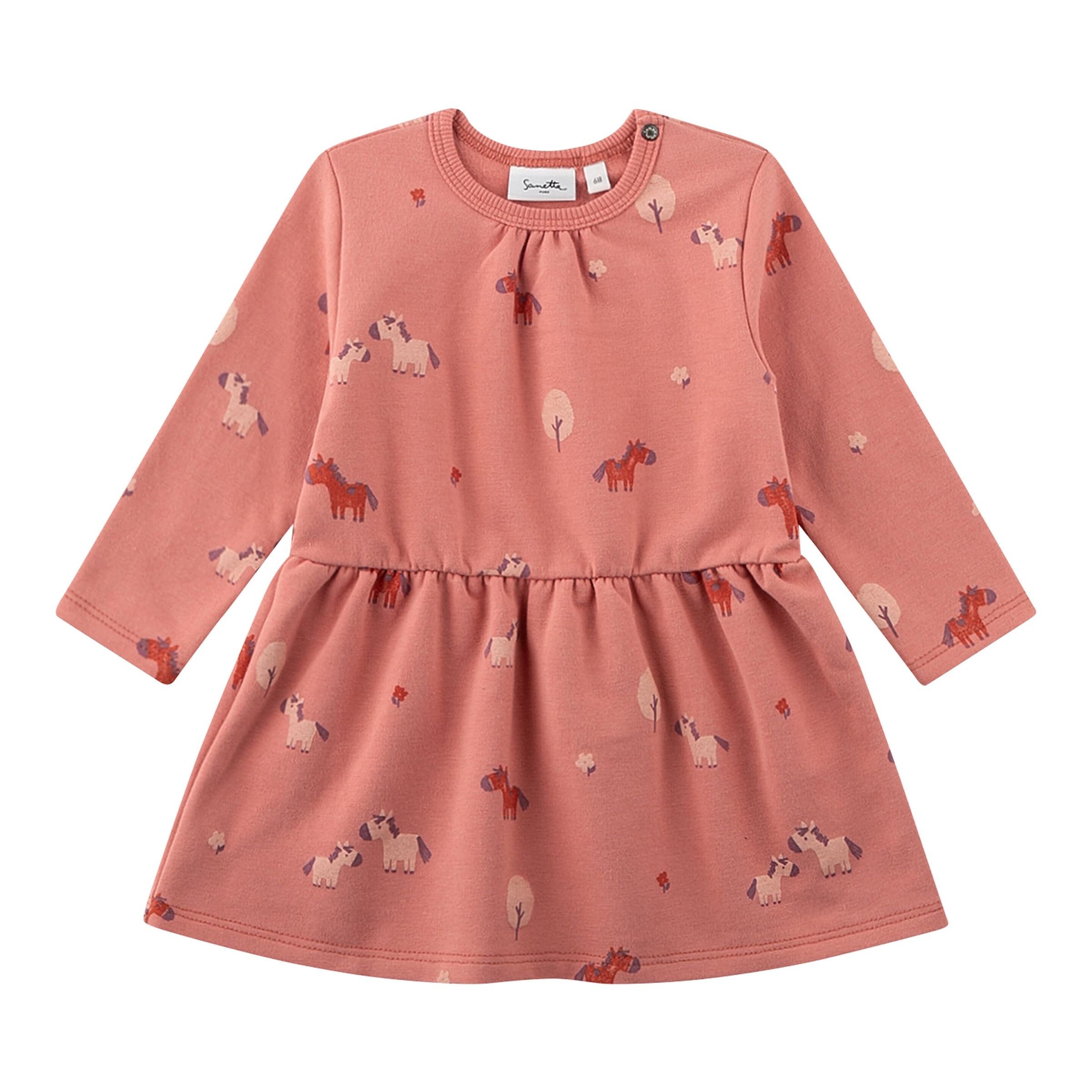 Sweatkleid langarm Pferde