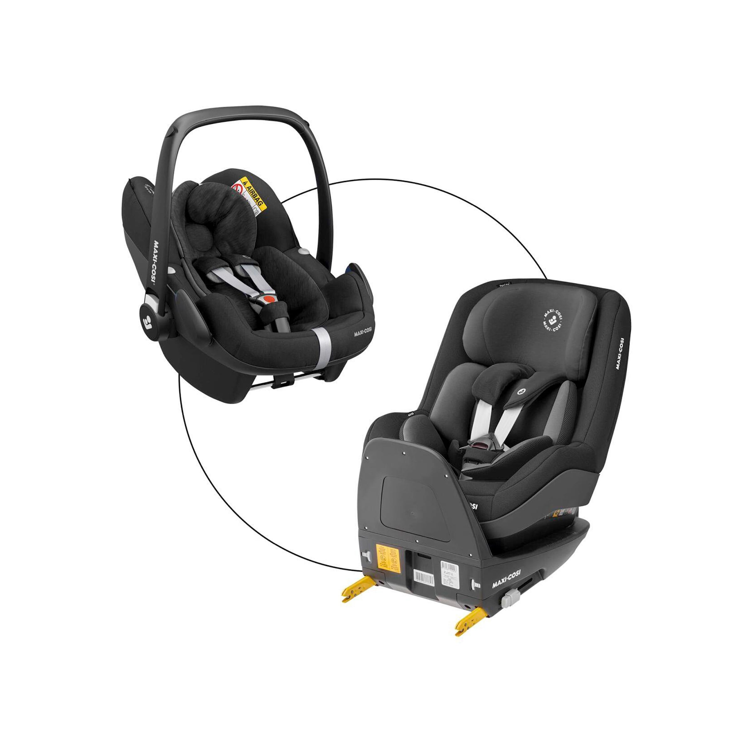 Babyschale Pebble Pro inkl. Kindersitz Pearl 2 Pro und Isofix-Basis FamilyFix 3