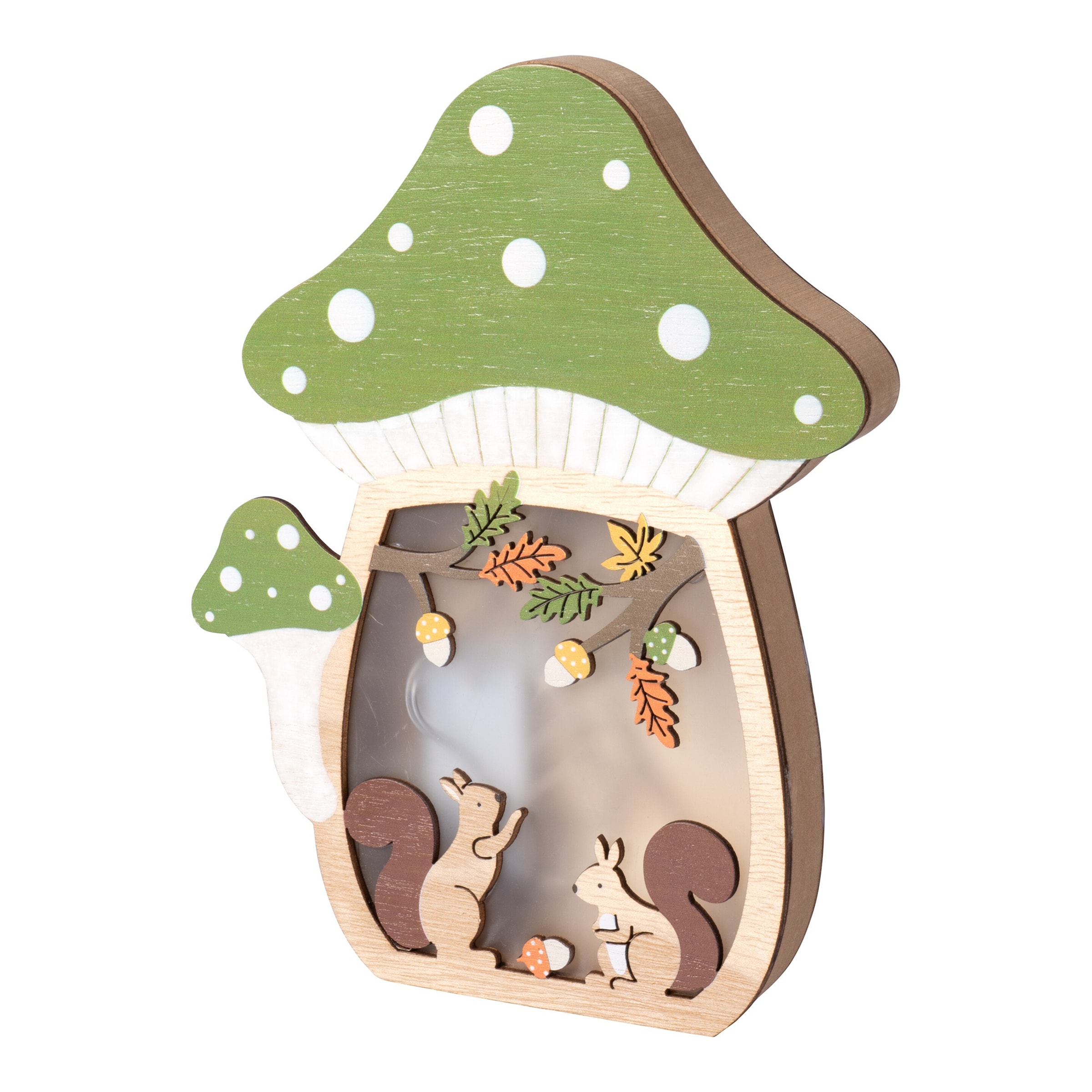 ﻿LED-Dekoration 'Pilz', grün