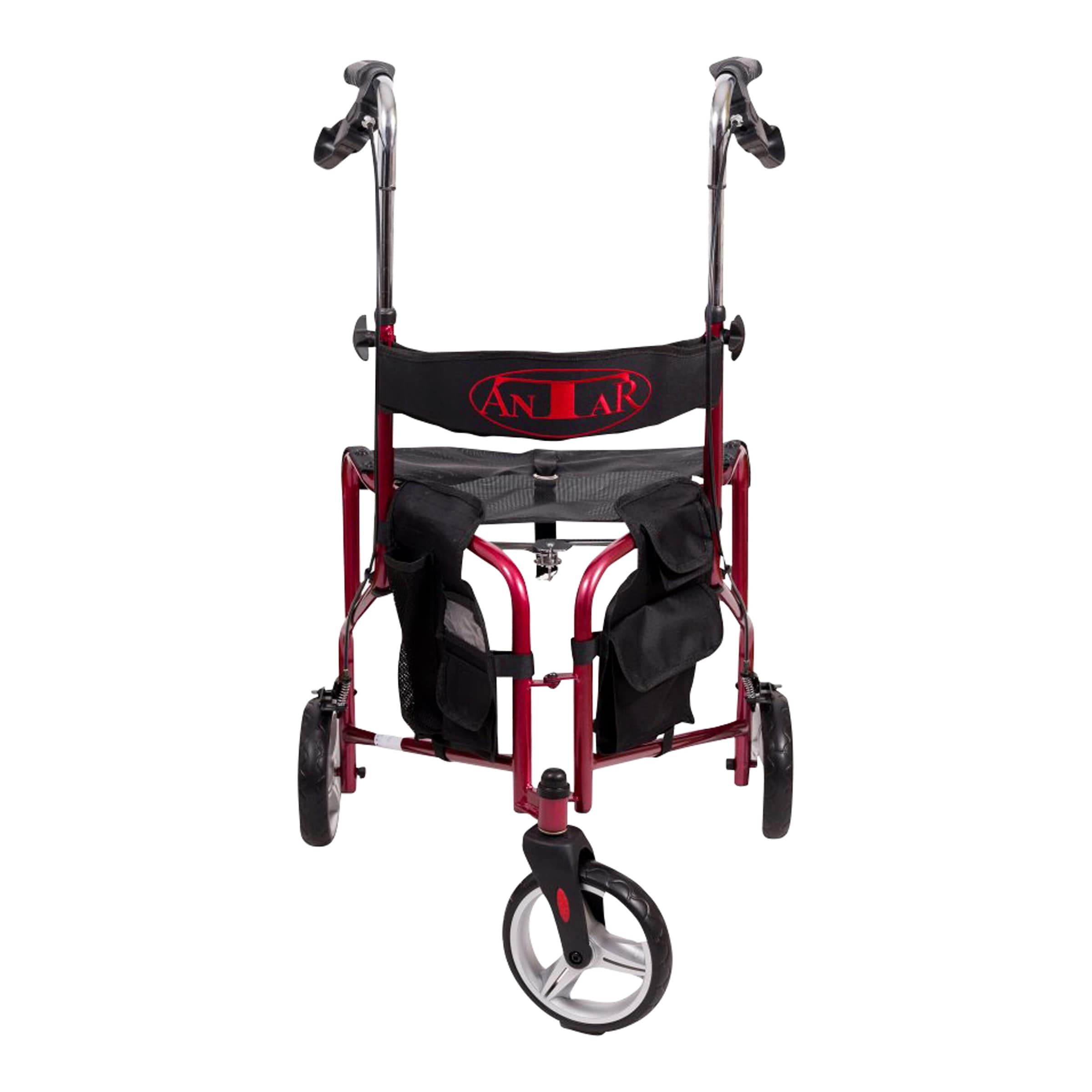 Dreirad Rollator mit Sitz und Rückengurt, faltbar - AT51004