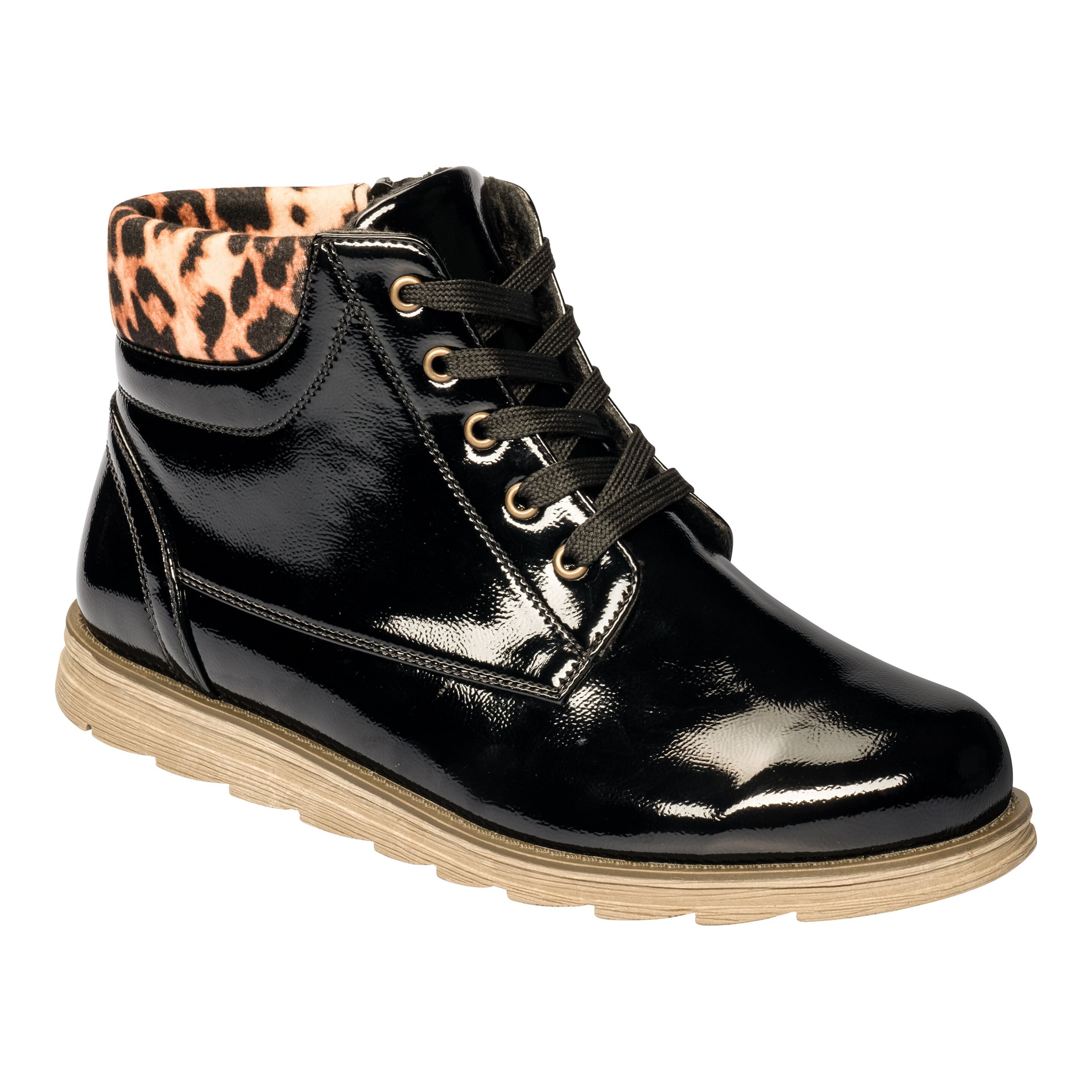 Lack-Stiefelette „Dunja“, Größe: 40, schwarz