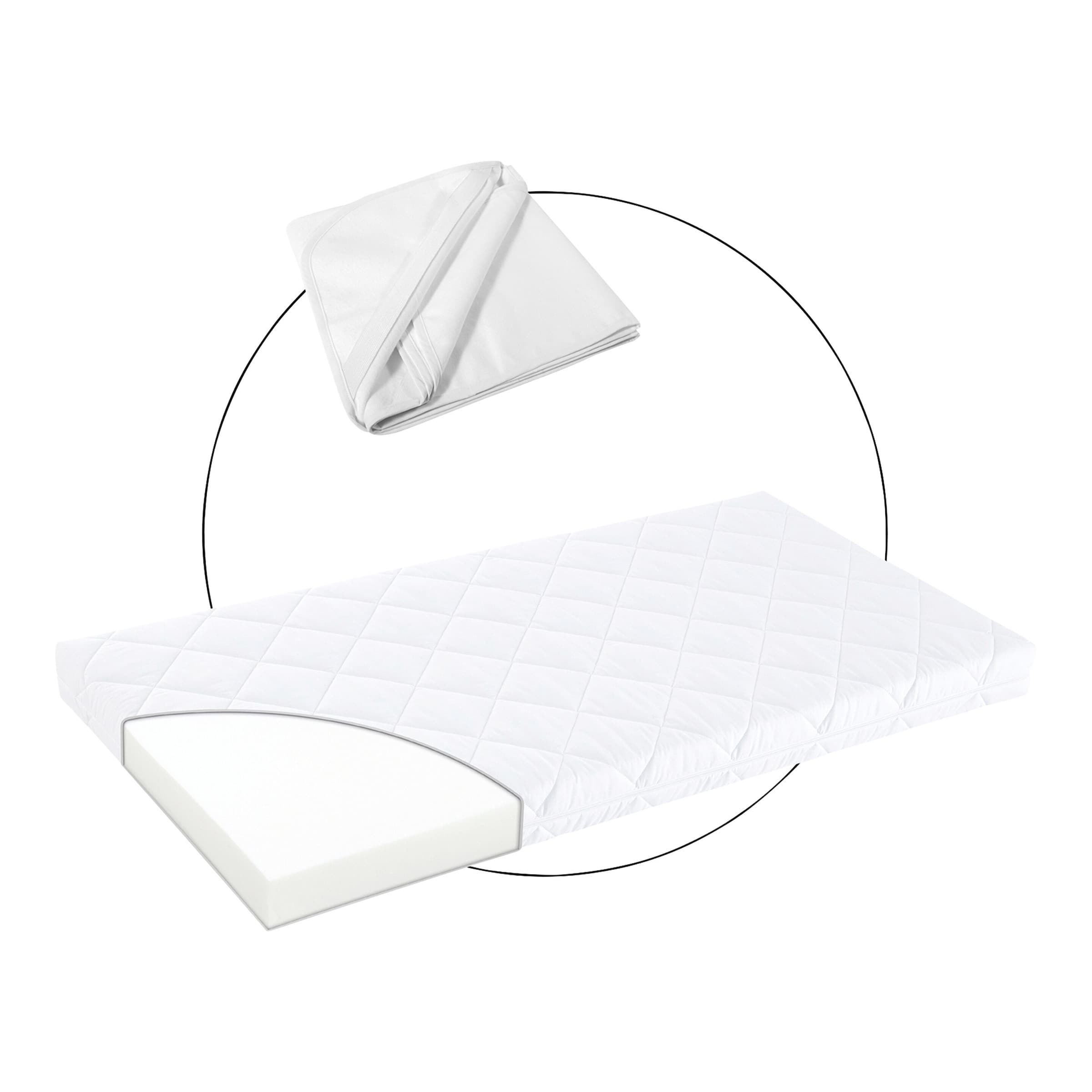 Bundle Matratze Softwash Anti Allergiker inkl. Molton-Matratzenauflage 60x120 cm
