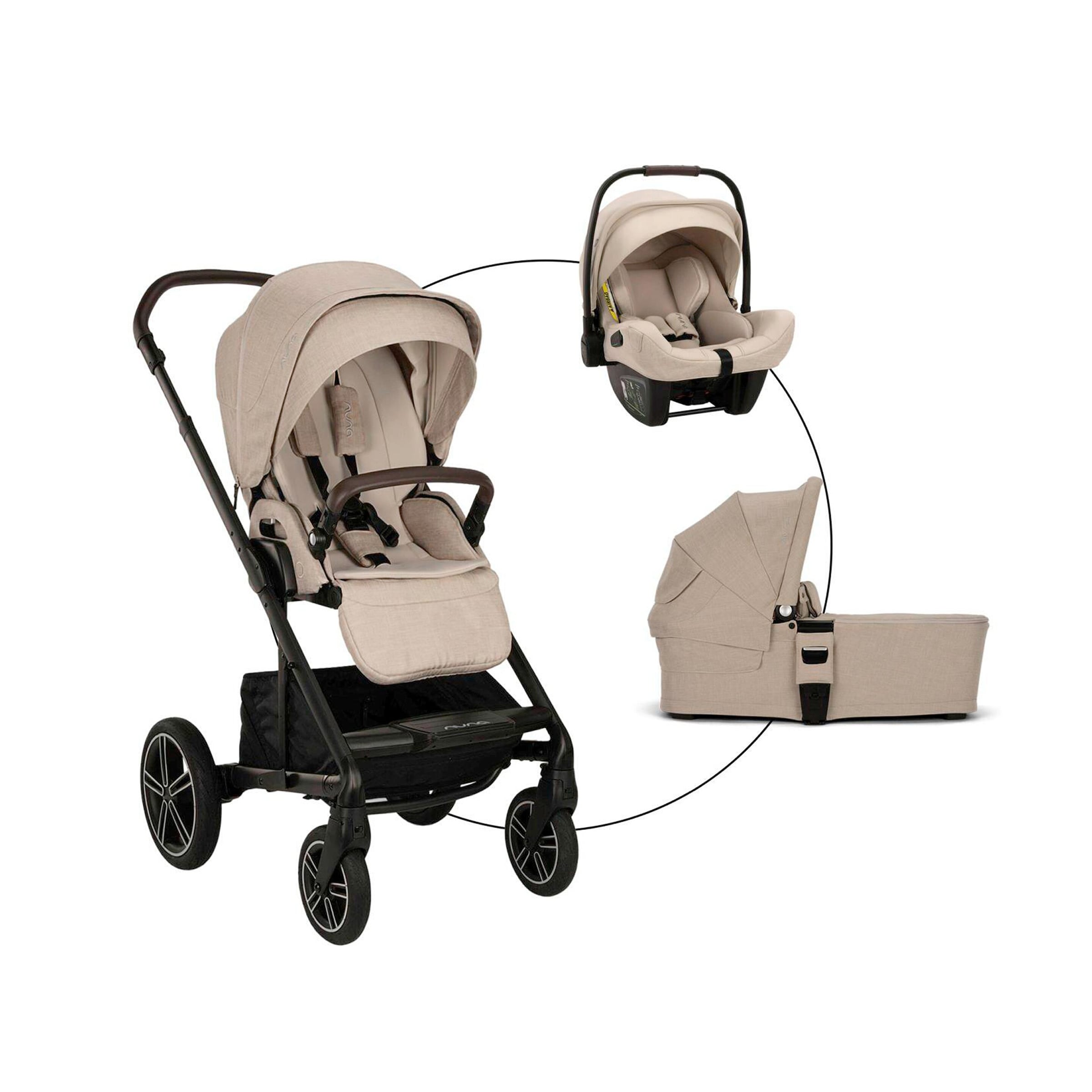 Kombikinderwagen Mixx Next Trio-Set inkl. Babyschale Pipa Next