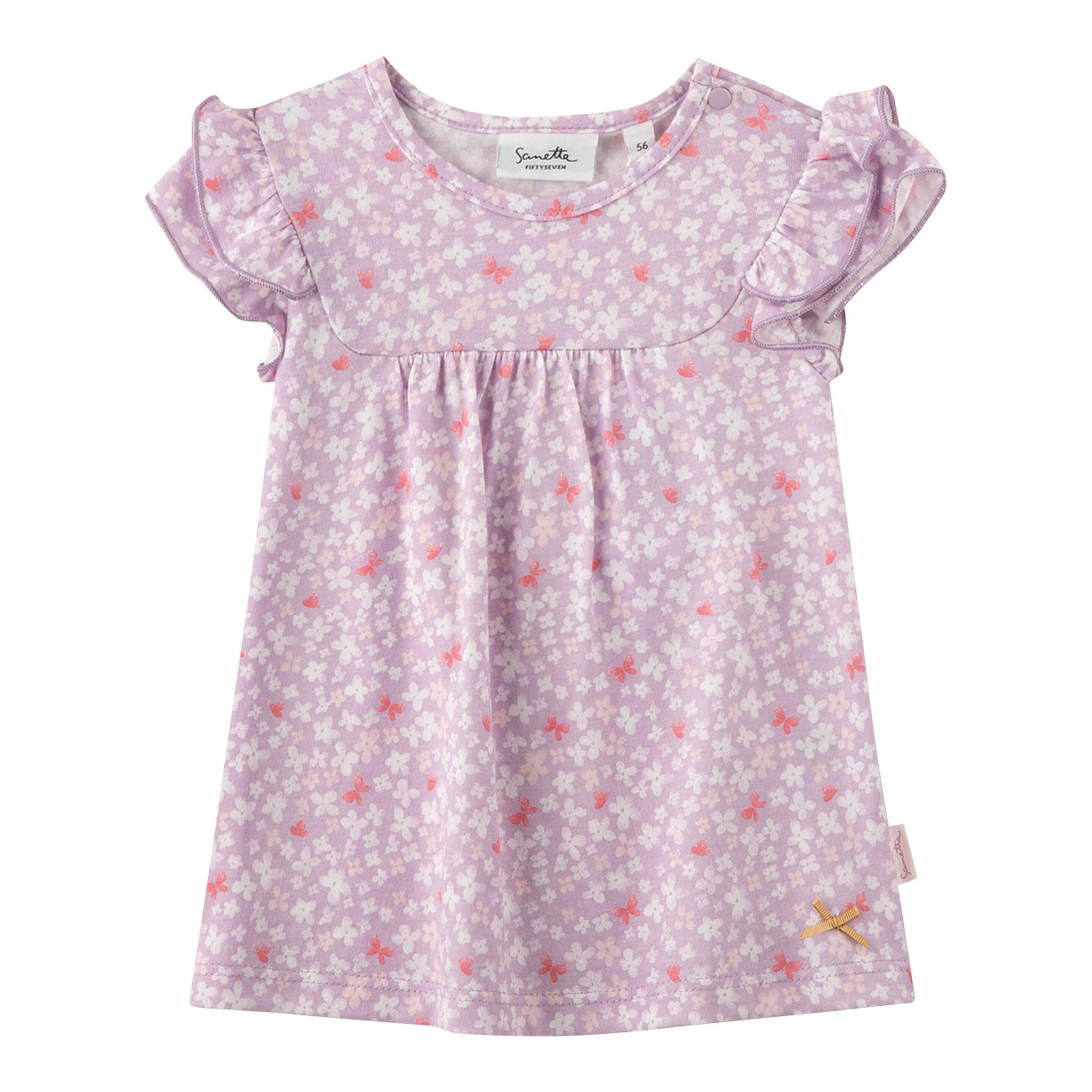 Kleid kurzarm Blumen Rüschen