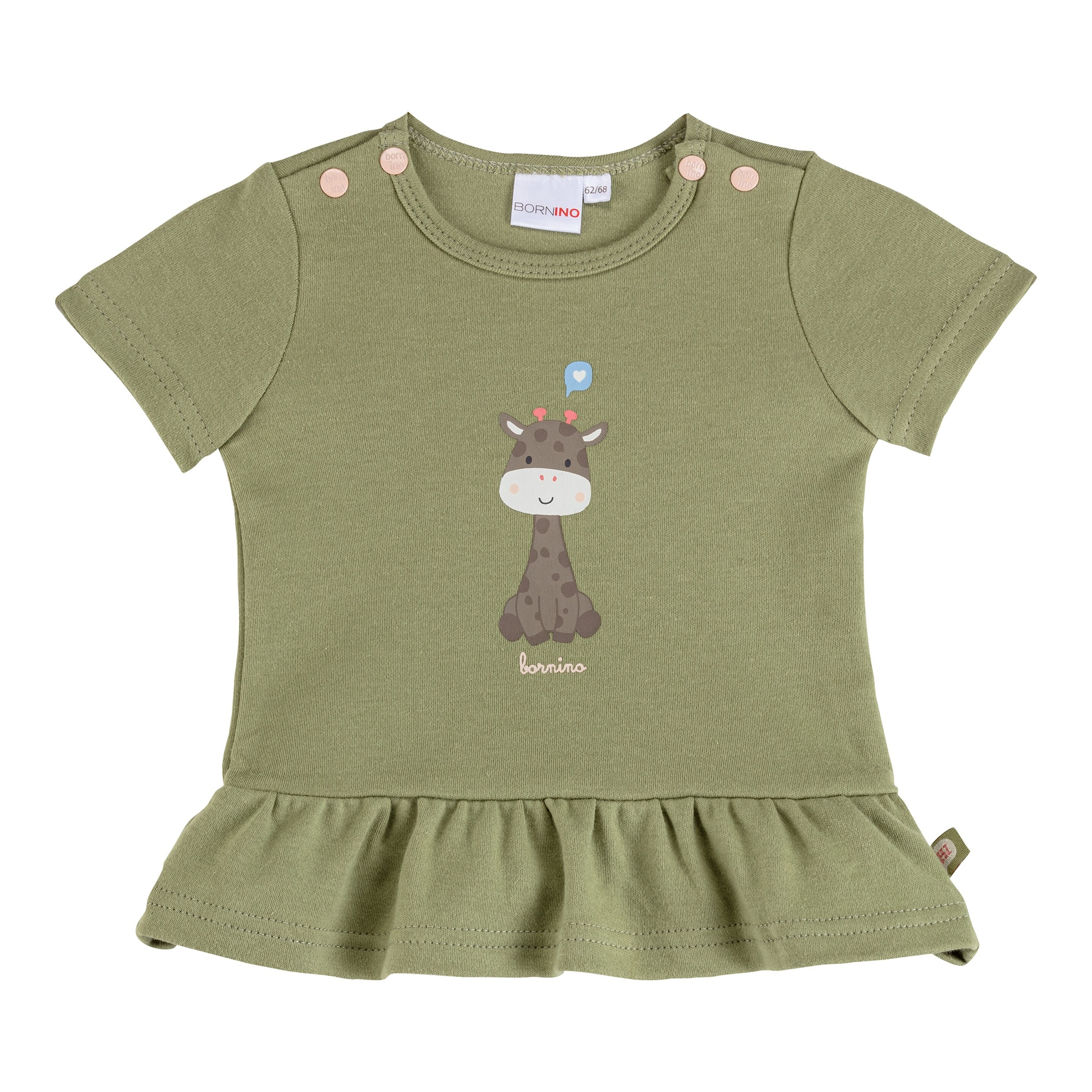 T-Shirt mit Volant Giraffe