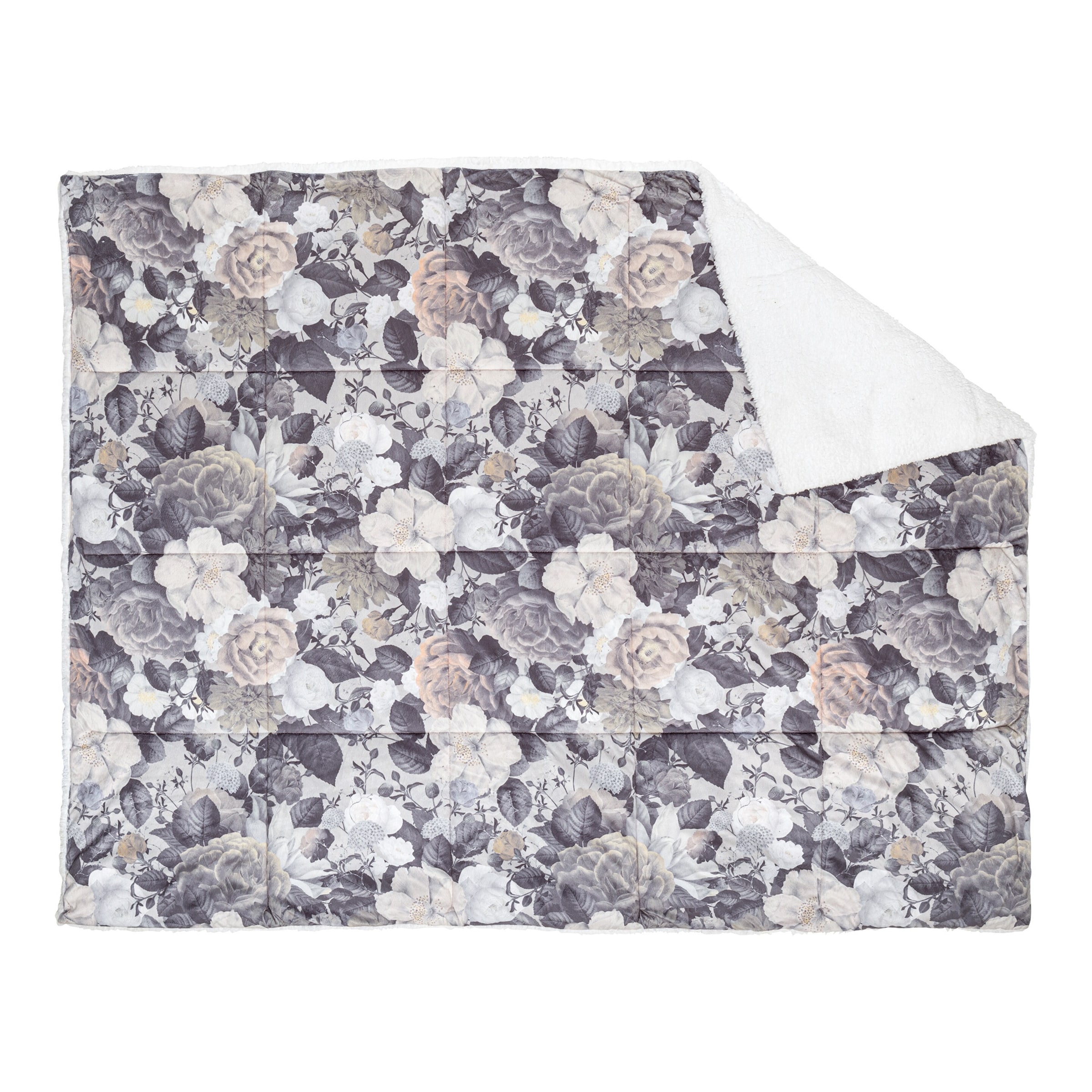 Kuscheldecke „Romantik“, 145x125 cm, grau