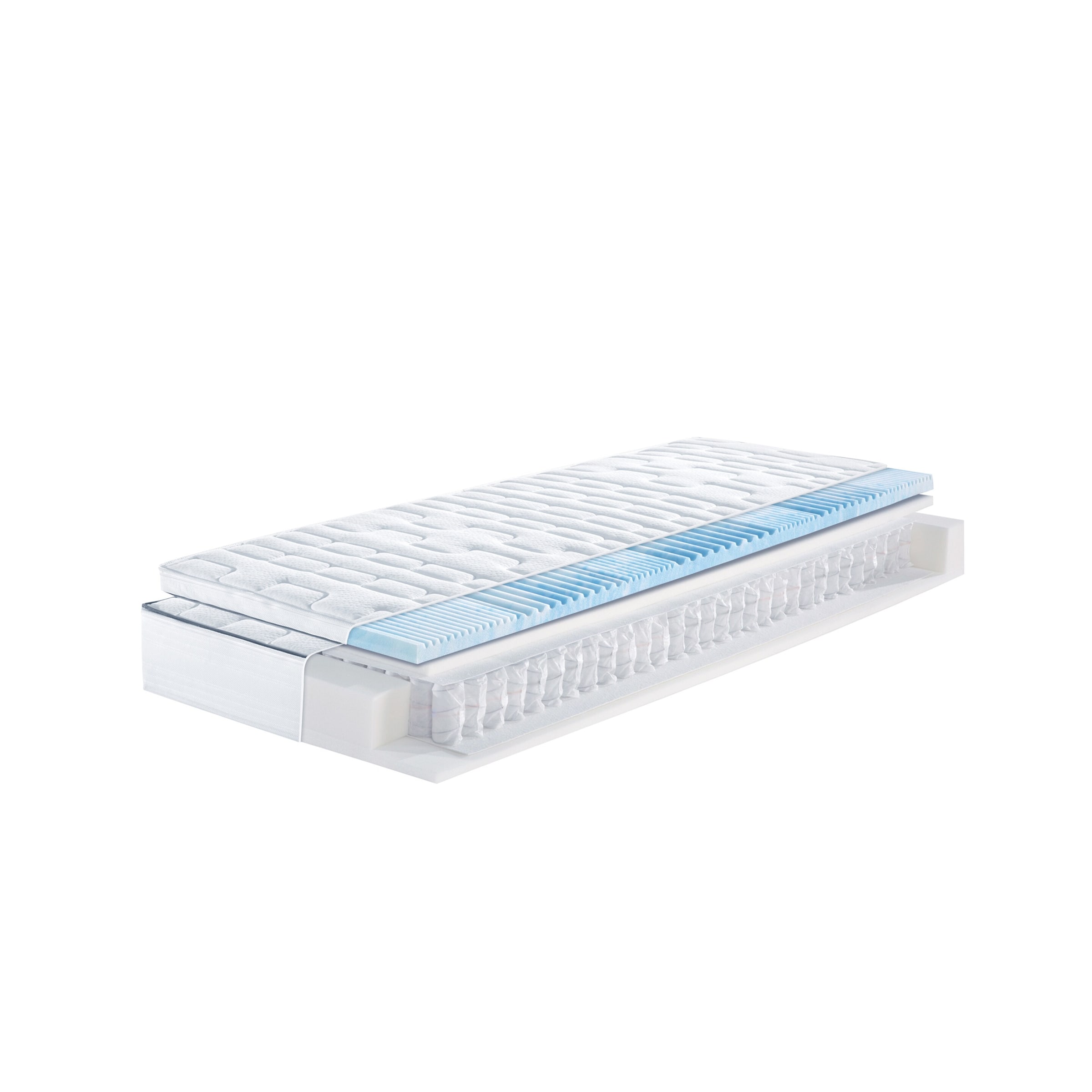 f.a.n. frankenstolz®7-Zonen-Tonnentaschenfederkern-Matratze Megamax First Class Top T inkl. Gelart-Topper