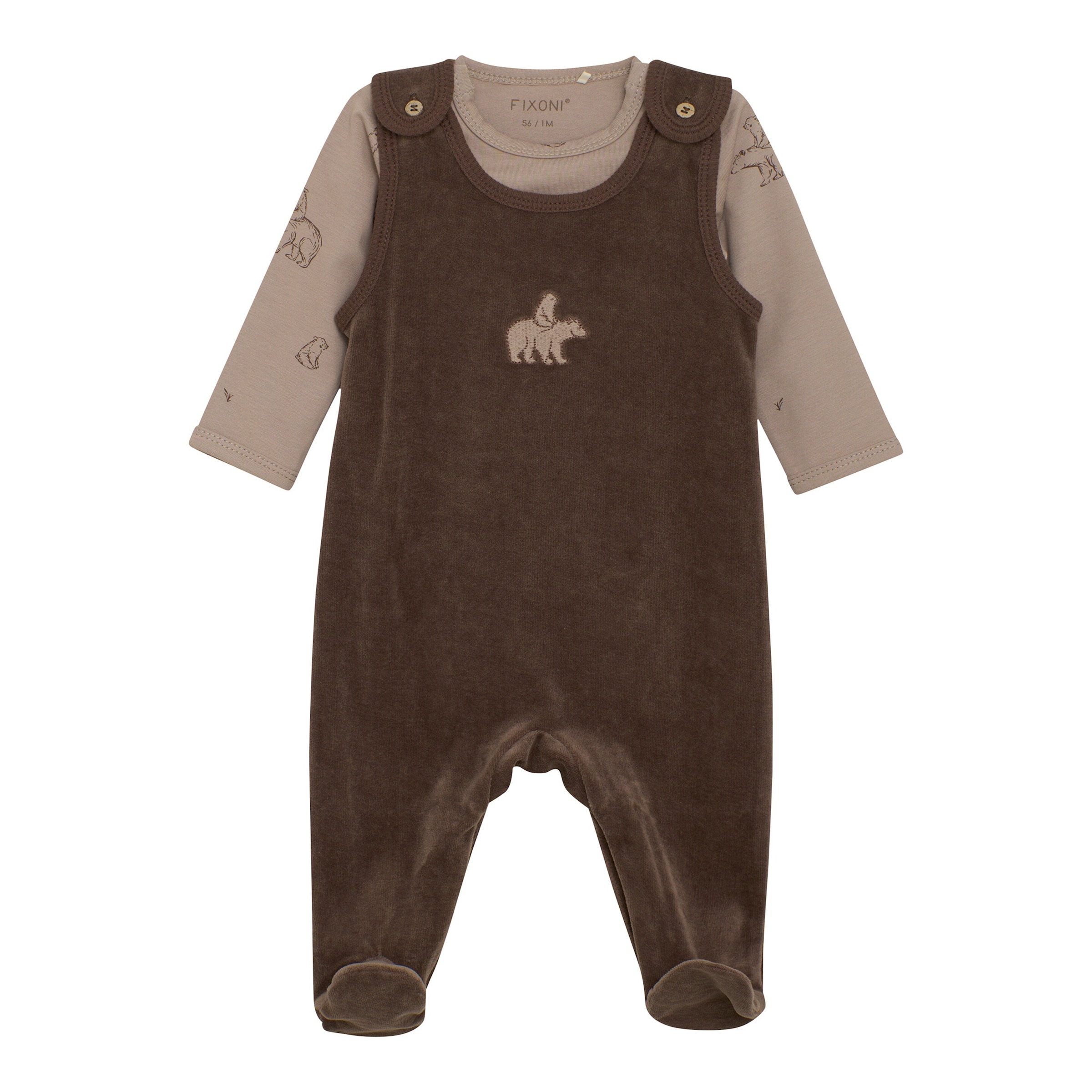 Nicki-Strampler-Set mit Body Bär