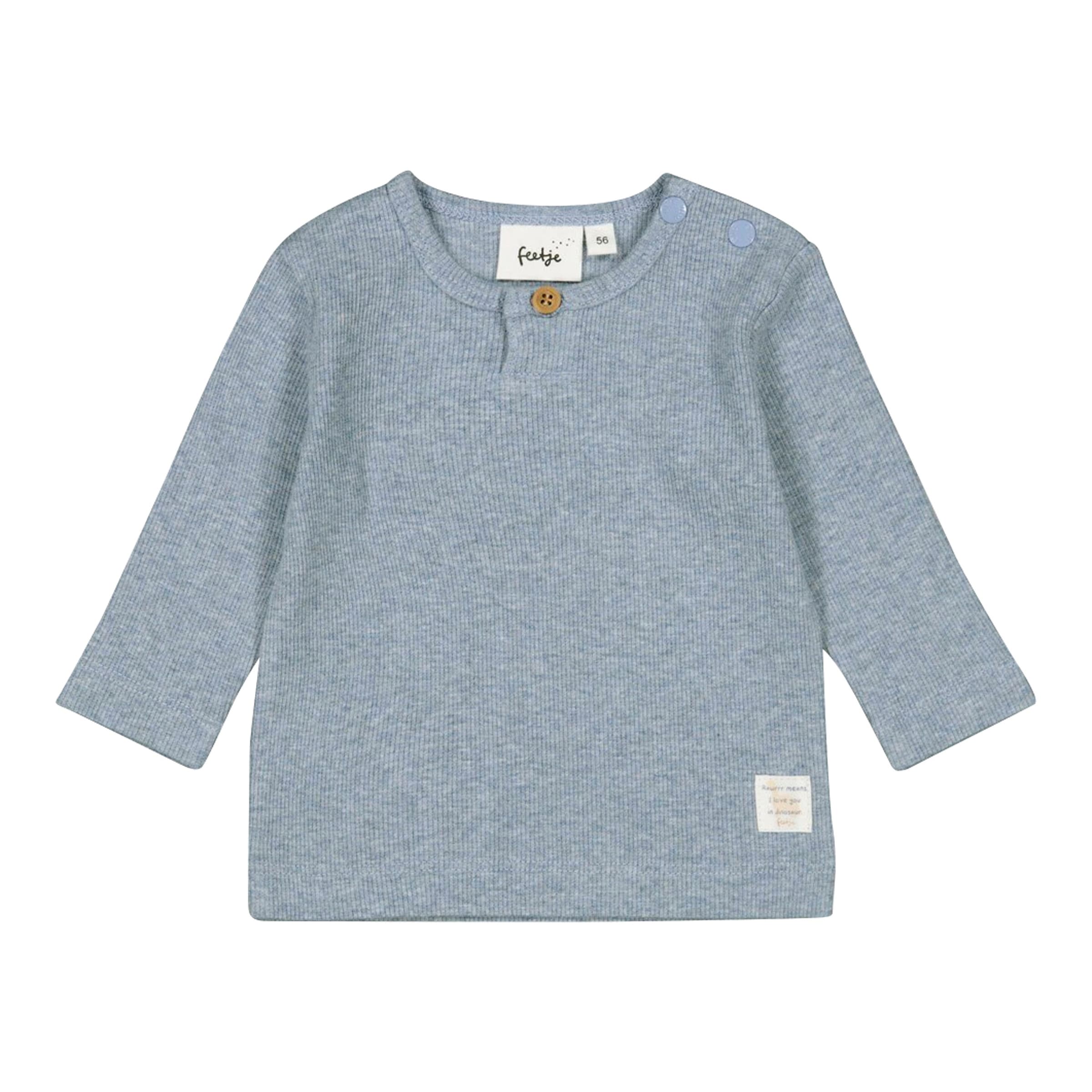 Shirt langarm Rippqualität