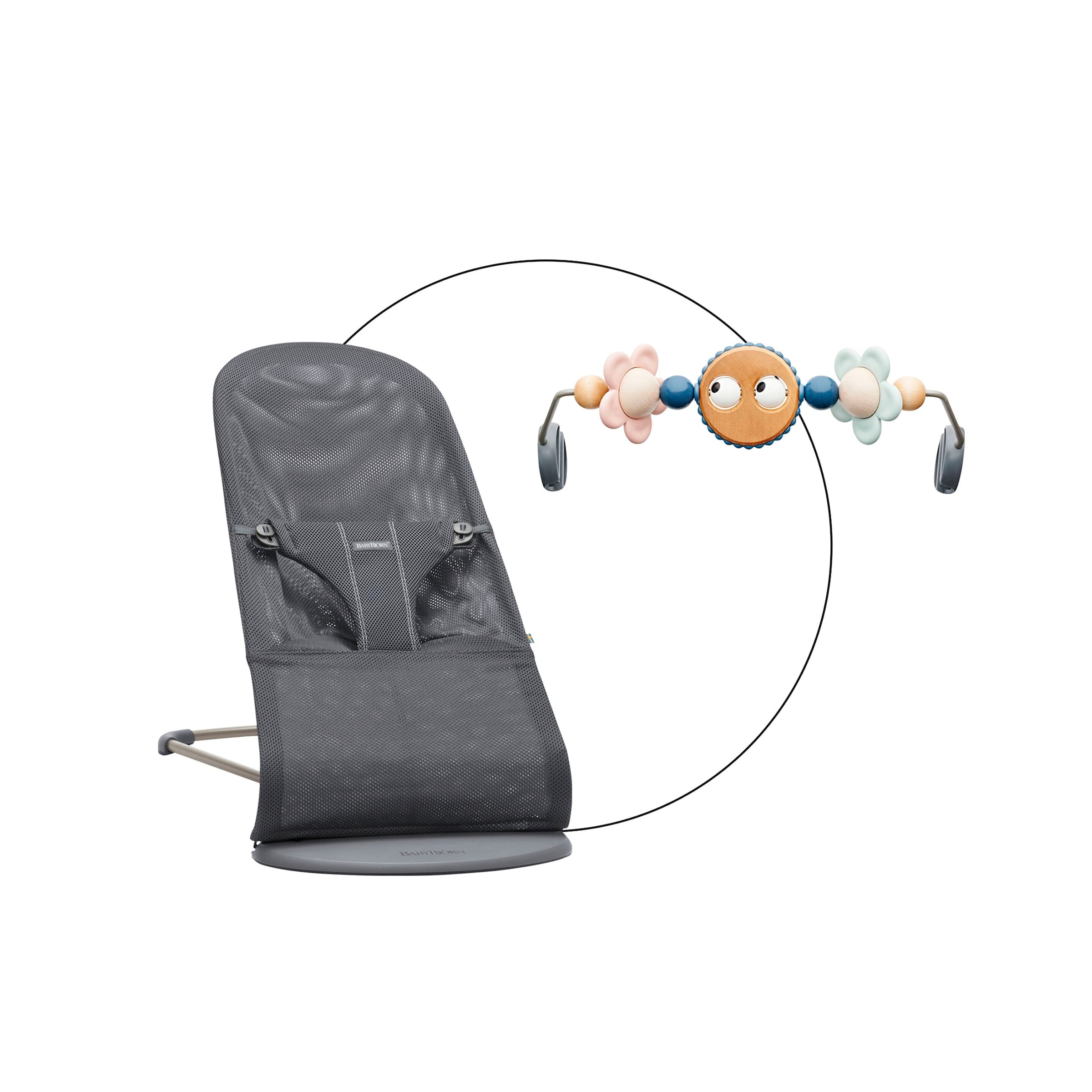 Bundle Babywippe Bliss Mesh inklusive Spielbogen