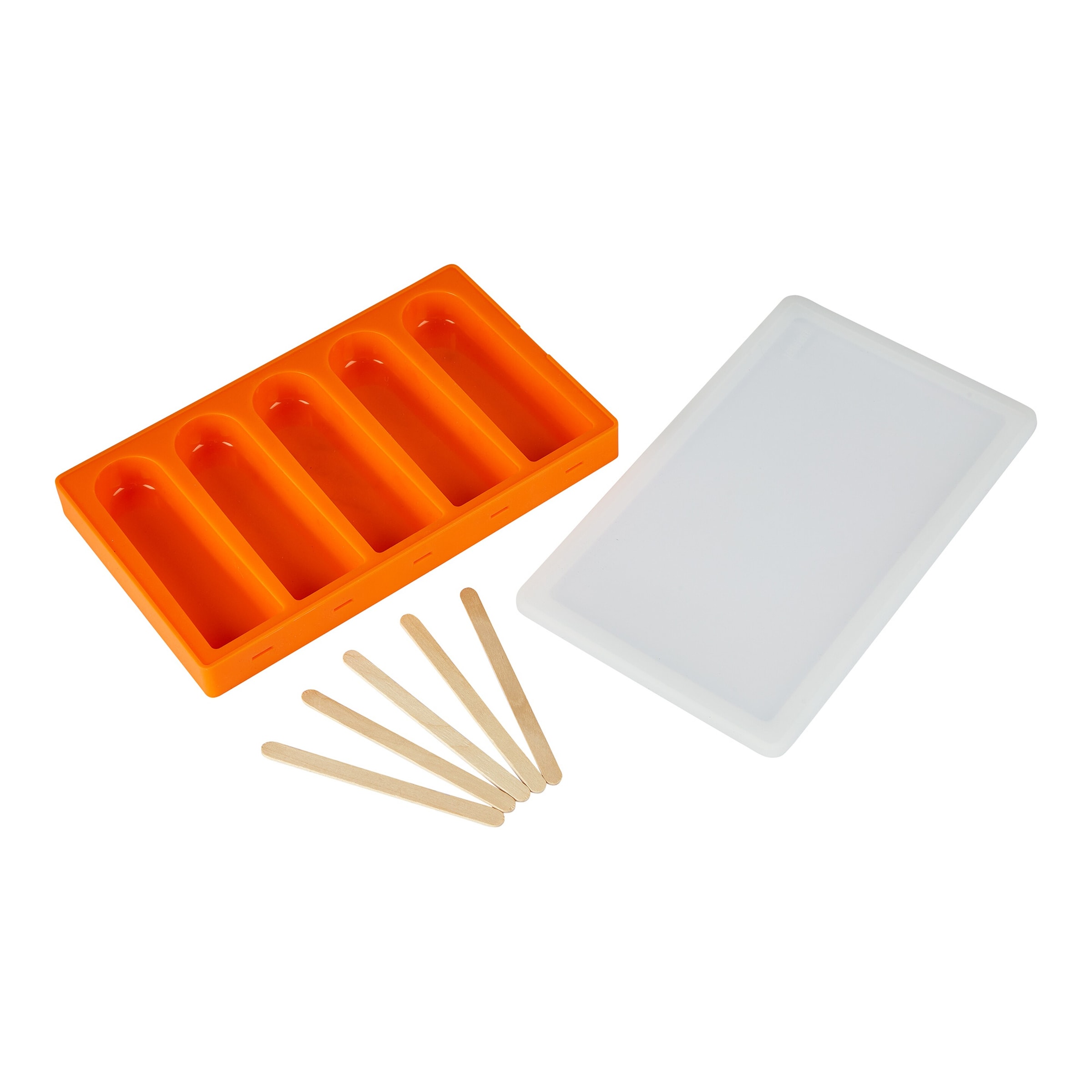 Silikonform 'Eis am Stiel' inkl. 50 Holzstielen