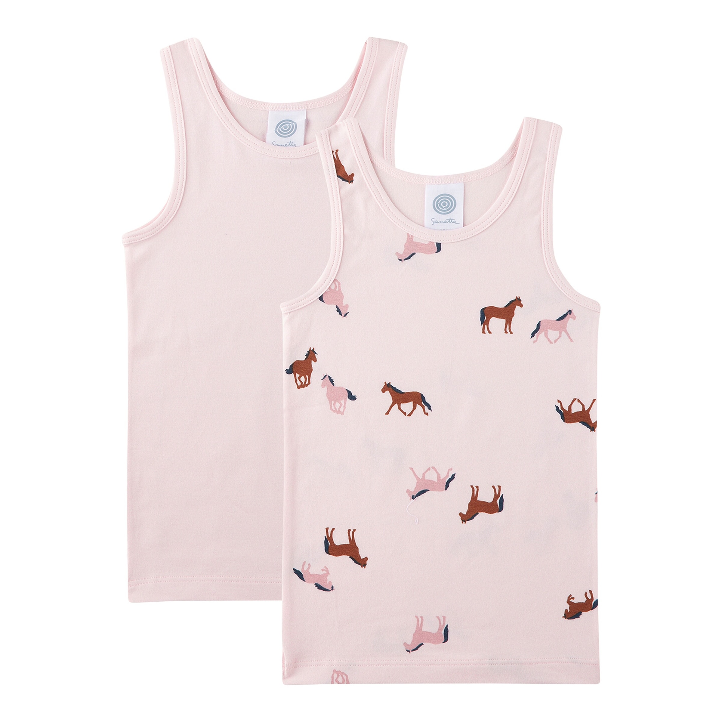 2er-Pack Unterhemden Pferde