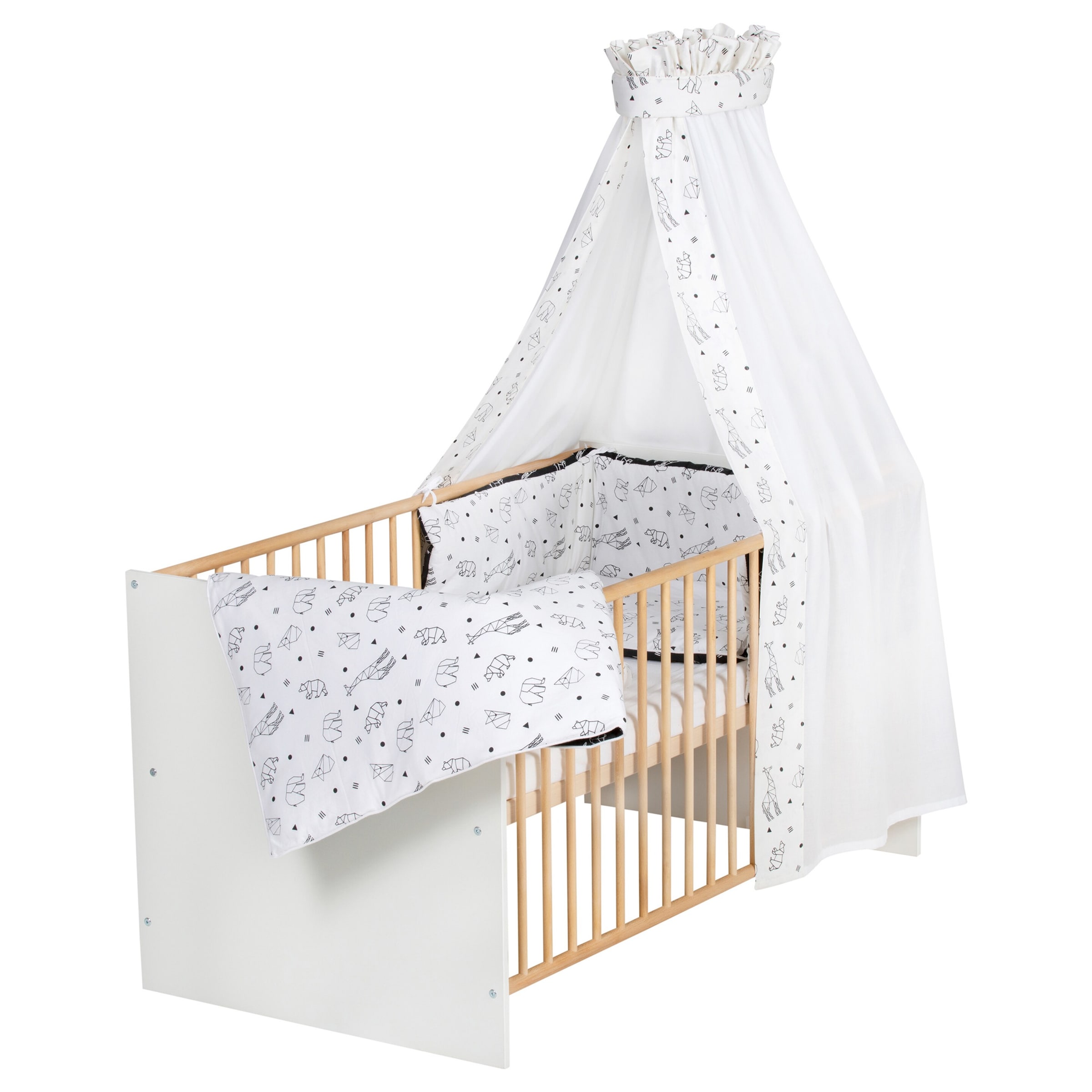 Babybett mit Ausstattung Classic Gold 70x140 cm