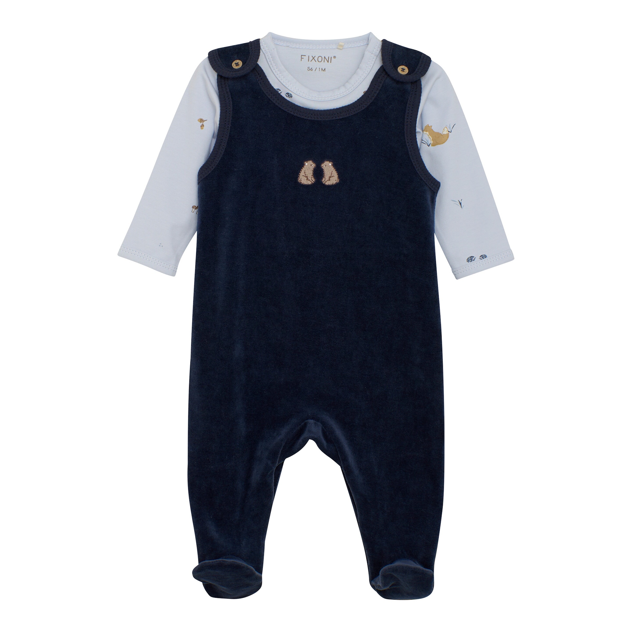 Nicki-Strampler-Set mit Body Tiere