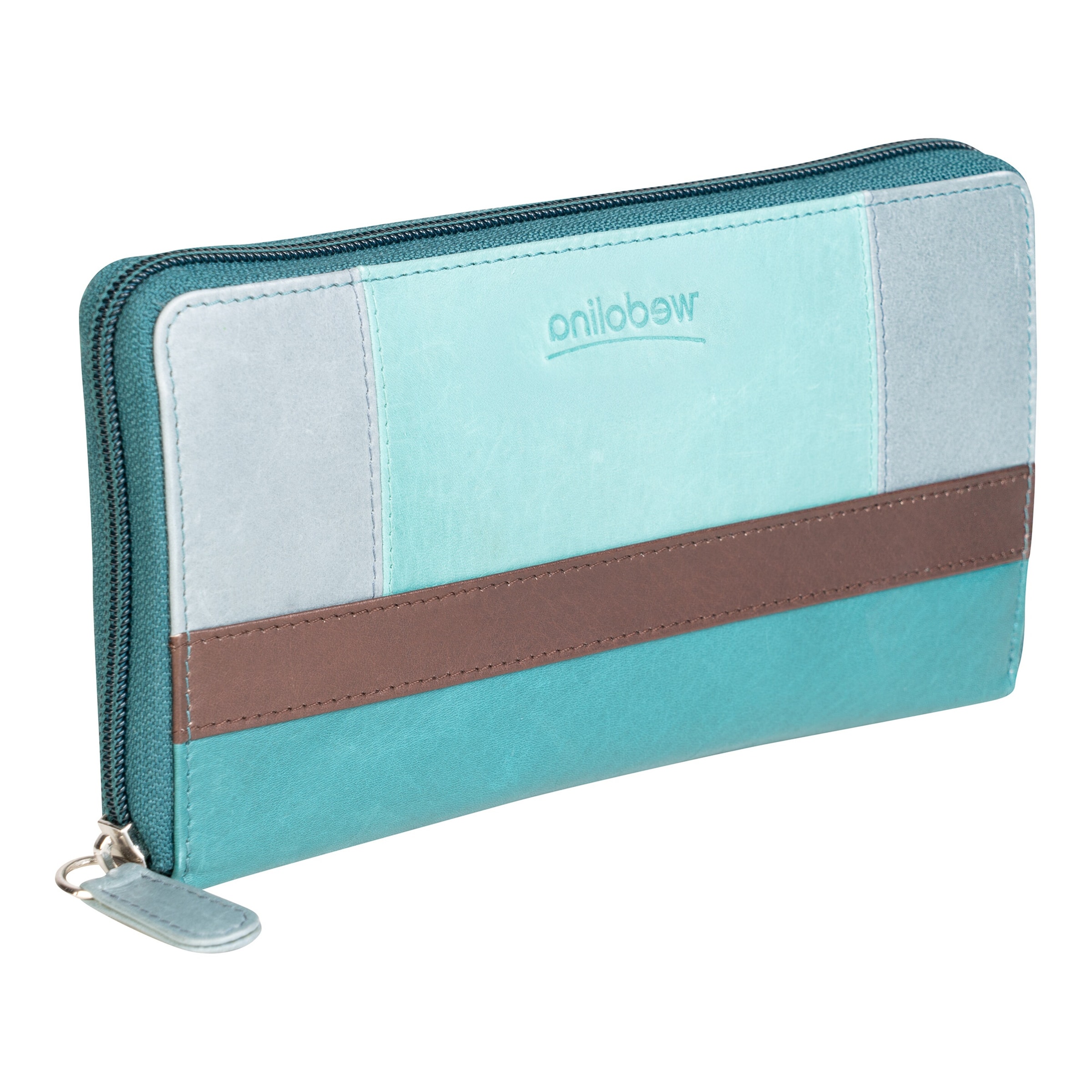 Echtleder-Geldbörse „multicolor“