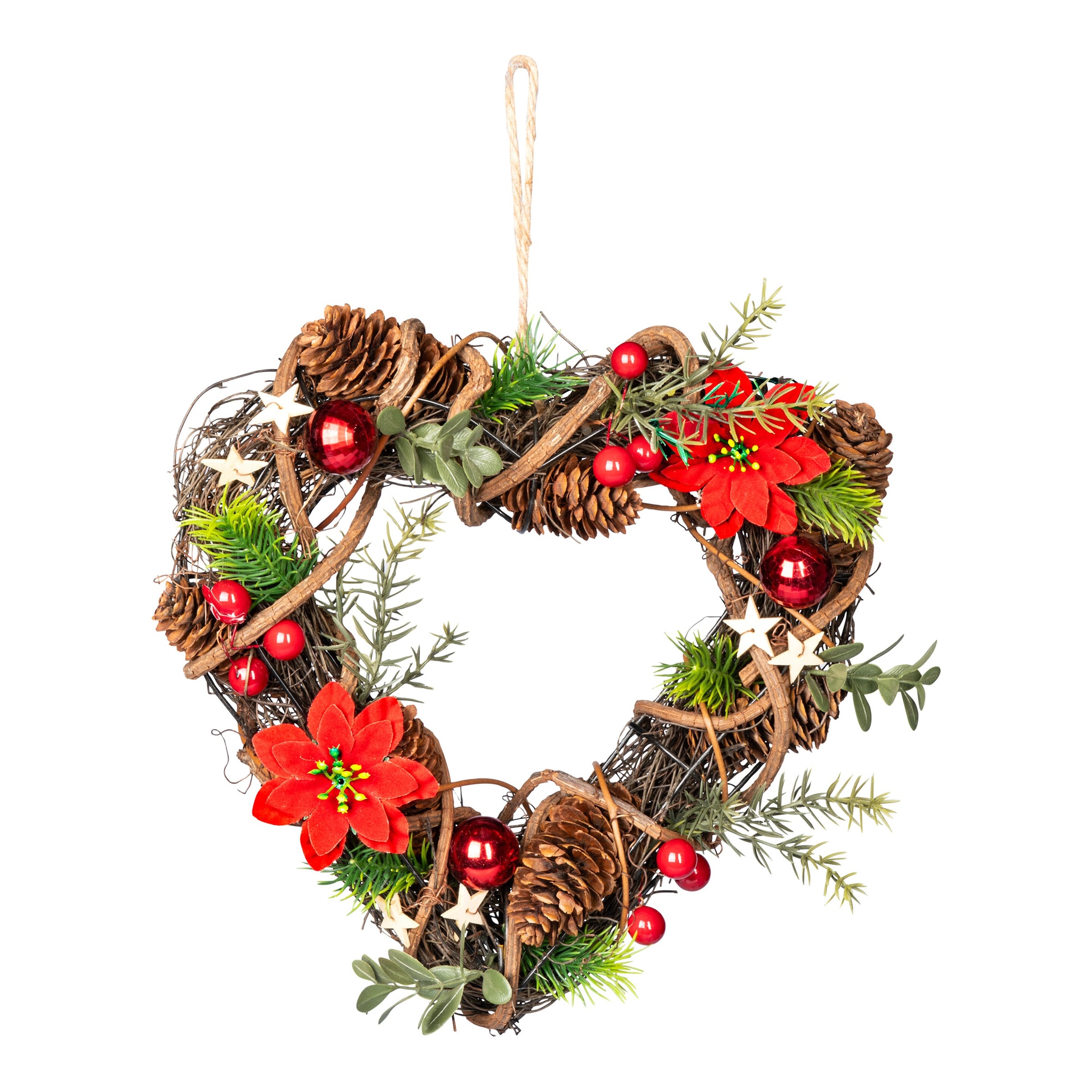 Deko-Kranz in Herzform „Weihnachten“