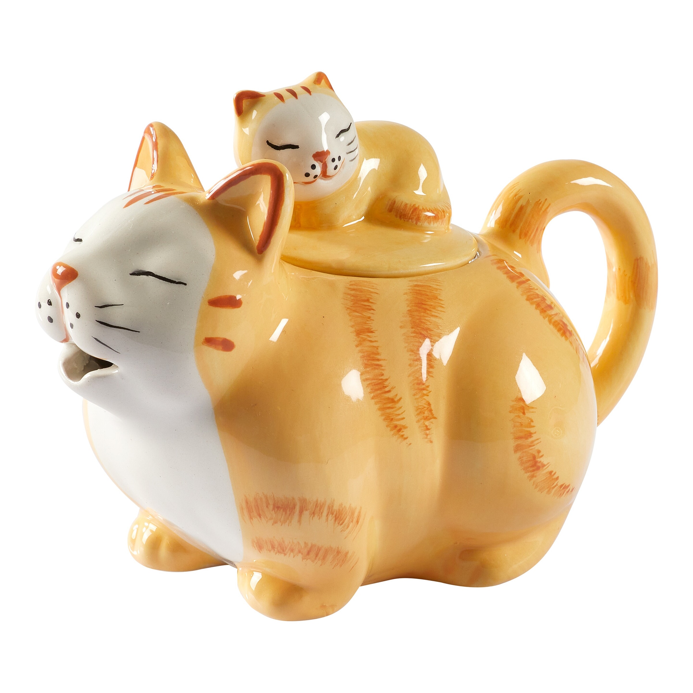 genialoTee-Kanne 'Katze', orange