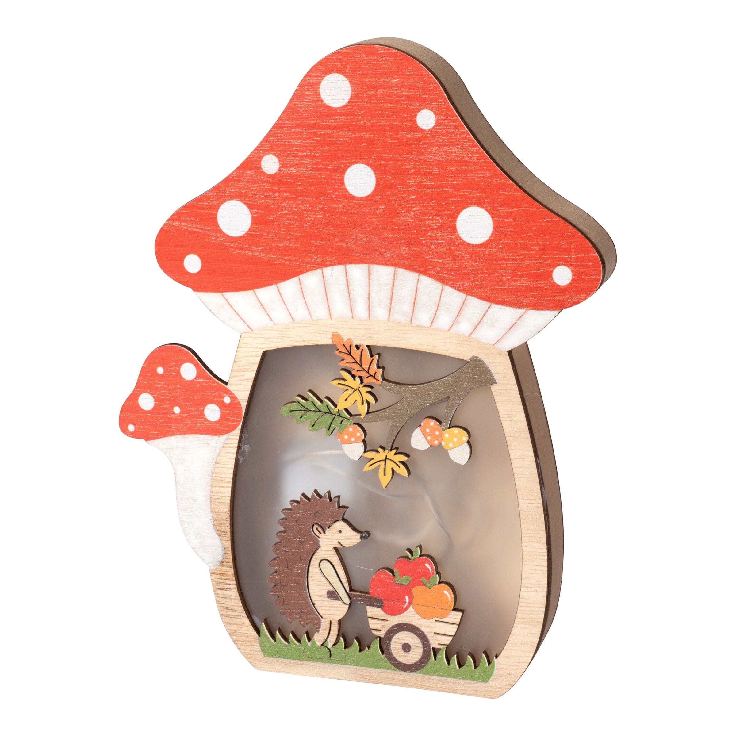 ﻿LED-Dekoration 'Pilz', rot