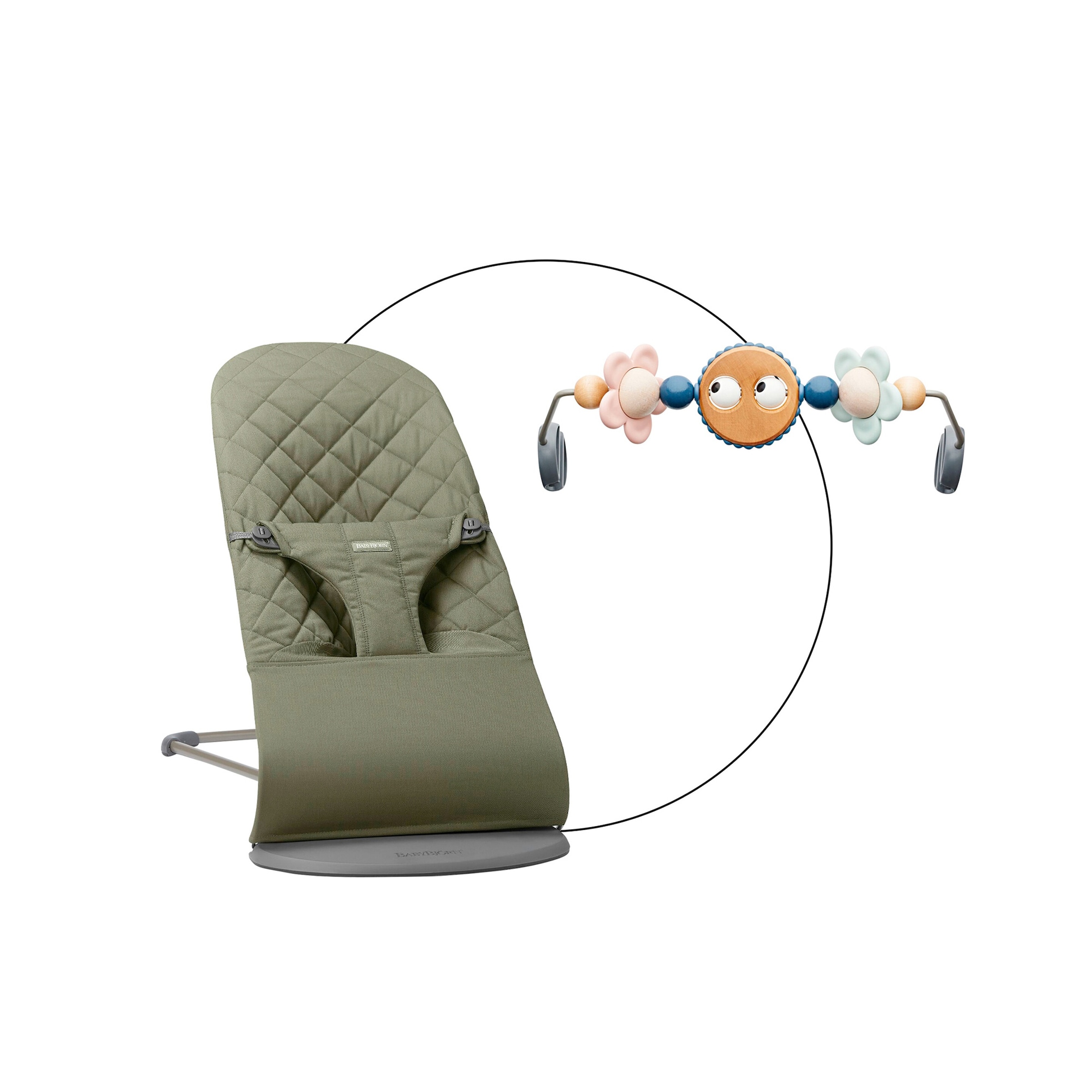 Bundle Babywippe Bliss Baumwollmix inlusive Spielbogen