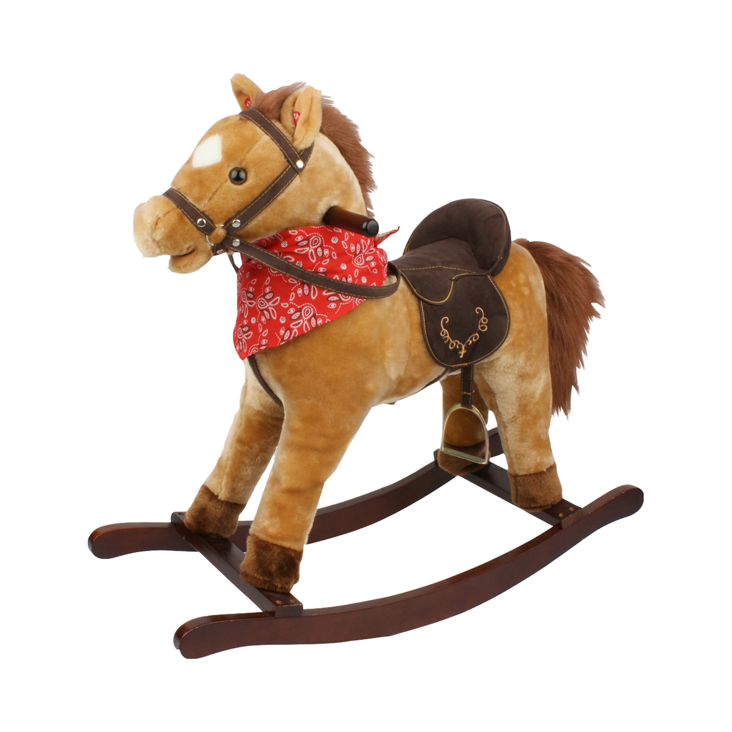 Schaukelpferd mit Sattel und Soundfunktion