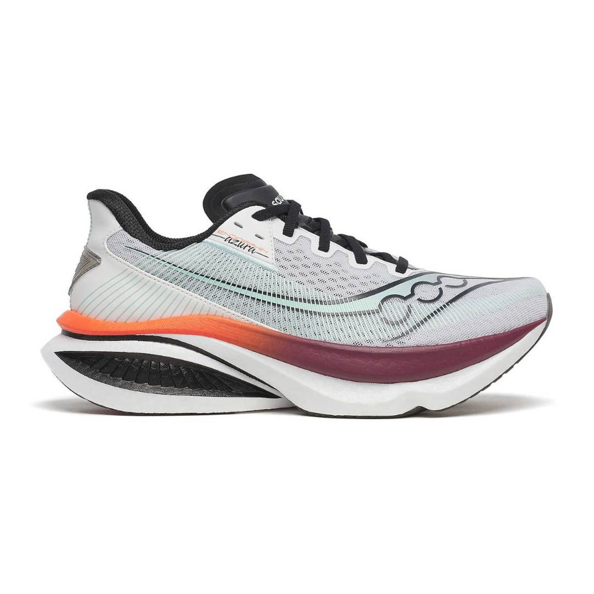Saucony Endorphin Azura Laufschuhe Weiß Bordeaux SS26, Größe 41 - EUR