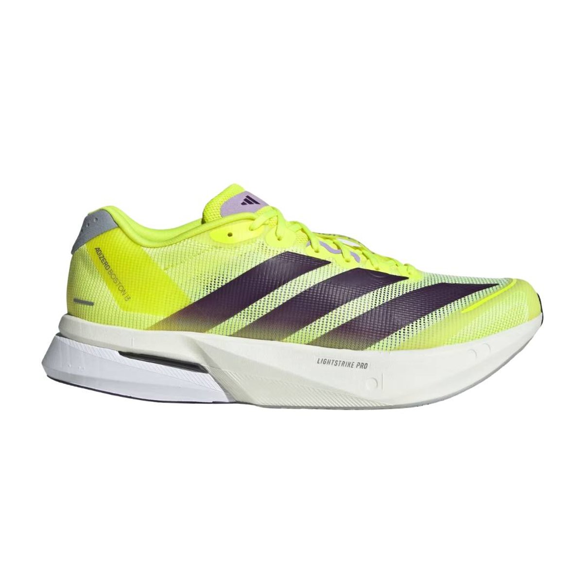 Adidas Adizero Boston 13 Laufschuhe Gelb Violett SS26, Größe UK 7