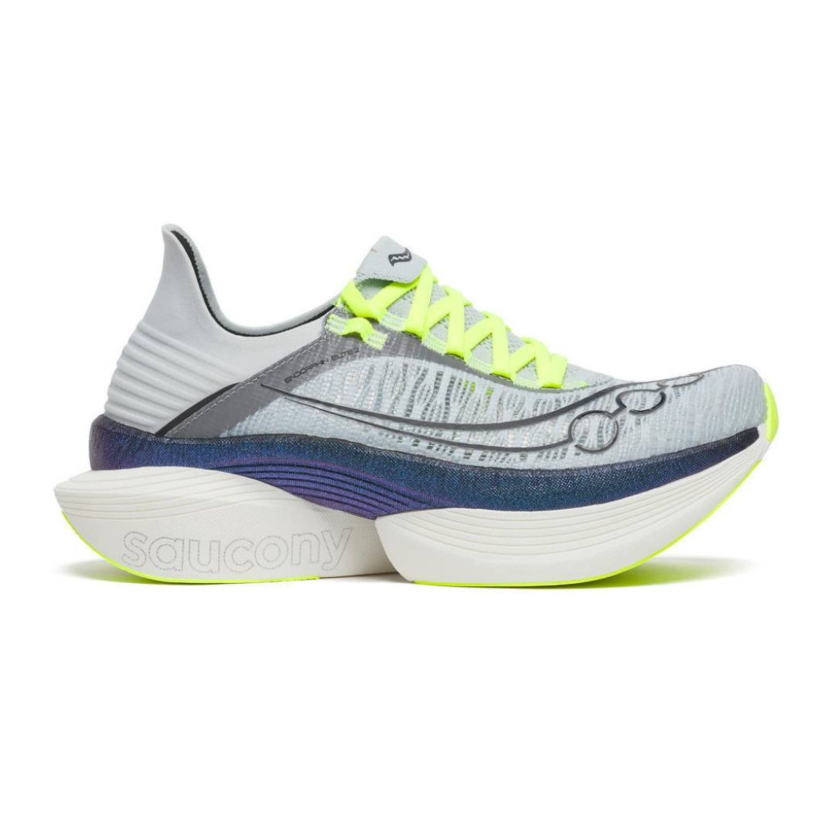 Saucony Endorphin Elite 2 Laufschuhe Grau Gelb SS26 Unisex, Größe 41 - EUR
