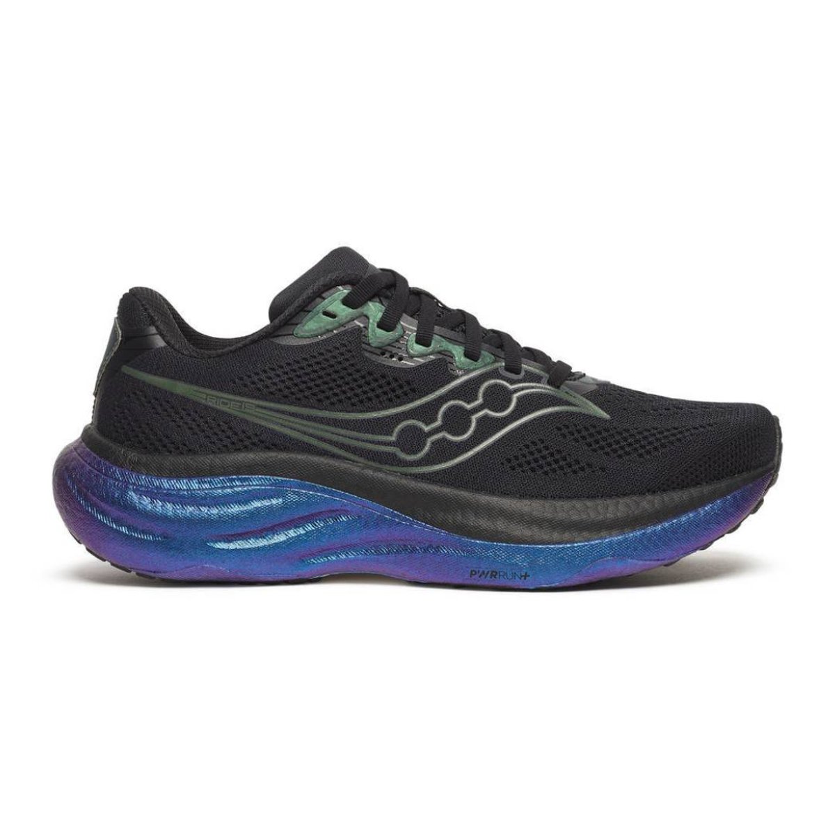 Saucony Ride 19 Laufschuhe Schwarz Lila SS26, Größe 40,5 - EUR